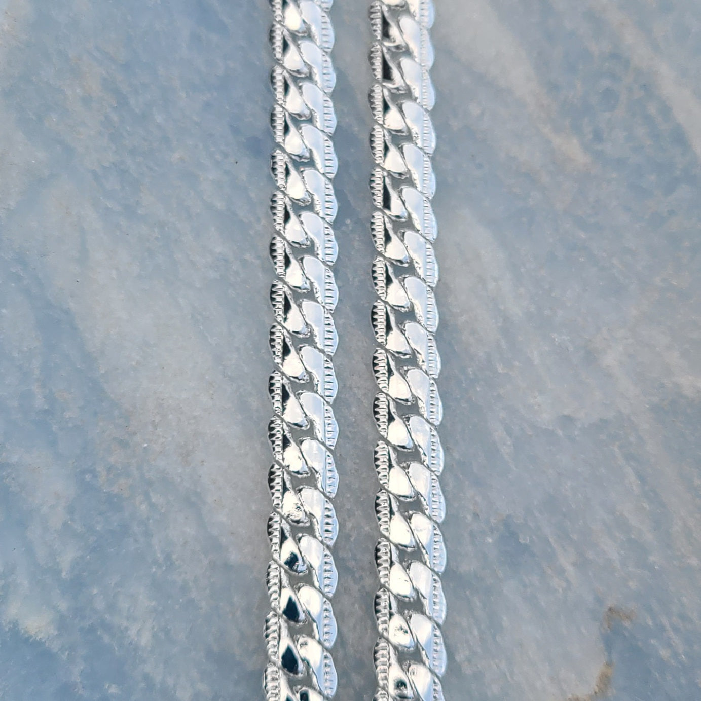 Sterling Silver .925 Flat Snake Chain with Lobster Claw, 5mm in 20"