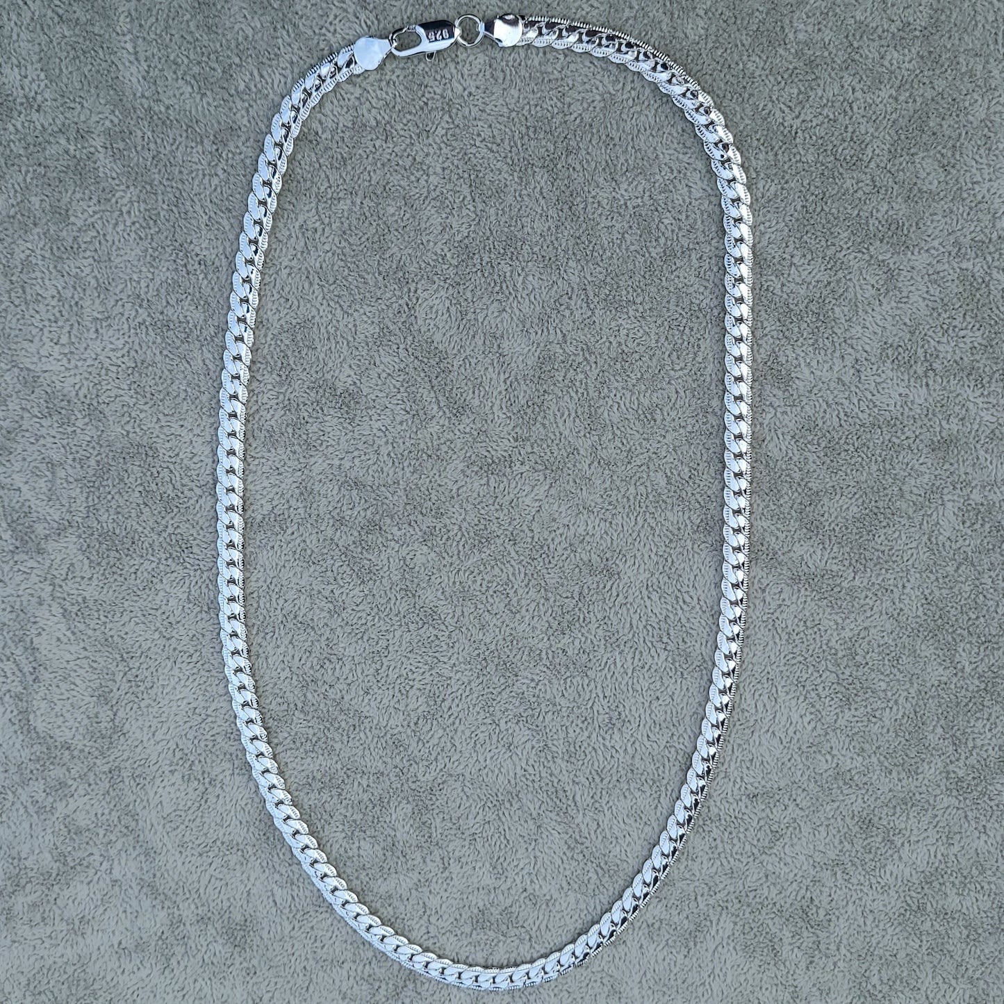 Sterling silver flat snake chain