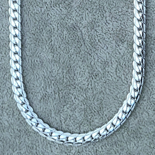 Sterling silver flat snake chain