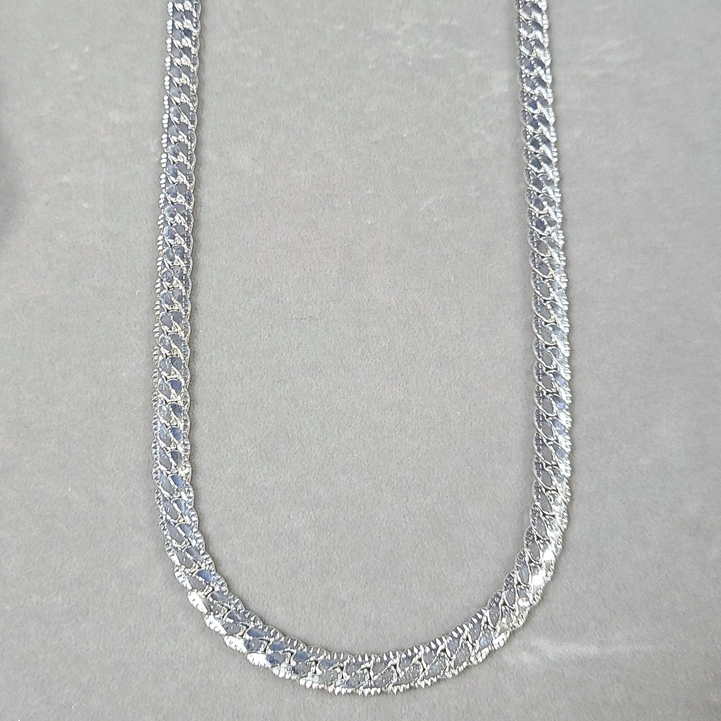 Silver Stainless Steel Flat Snake Chain with Lobster Claw, 5mm in 20"