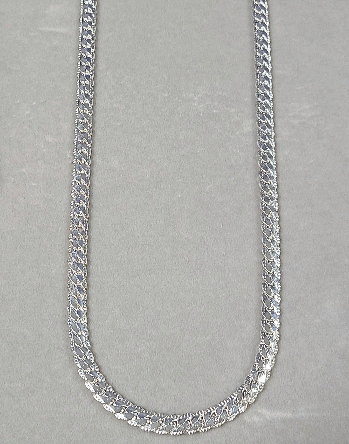 Silver Stainless Steel Flat Snake Chain with Lobster Claw, 5mm in 20"