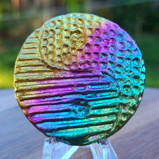 Rainbow Bismuth Yin Yang,