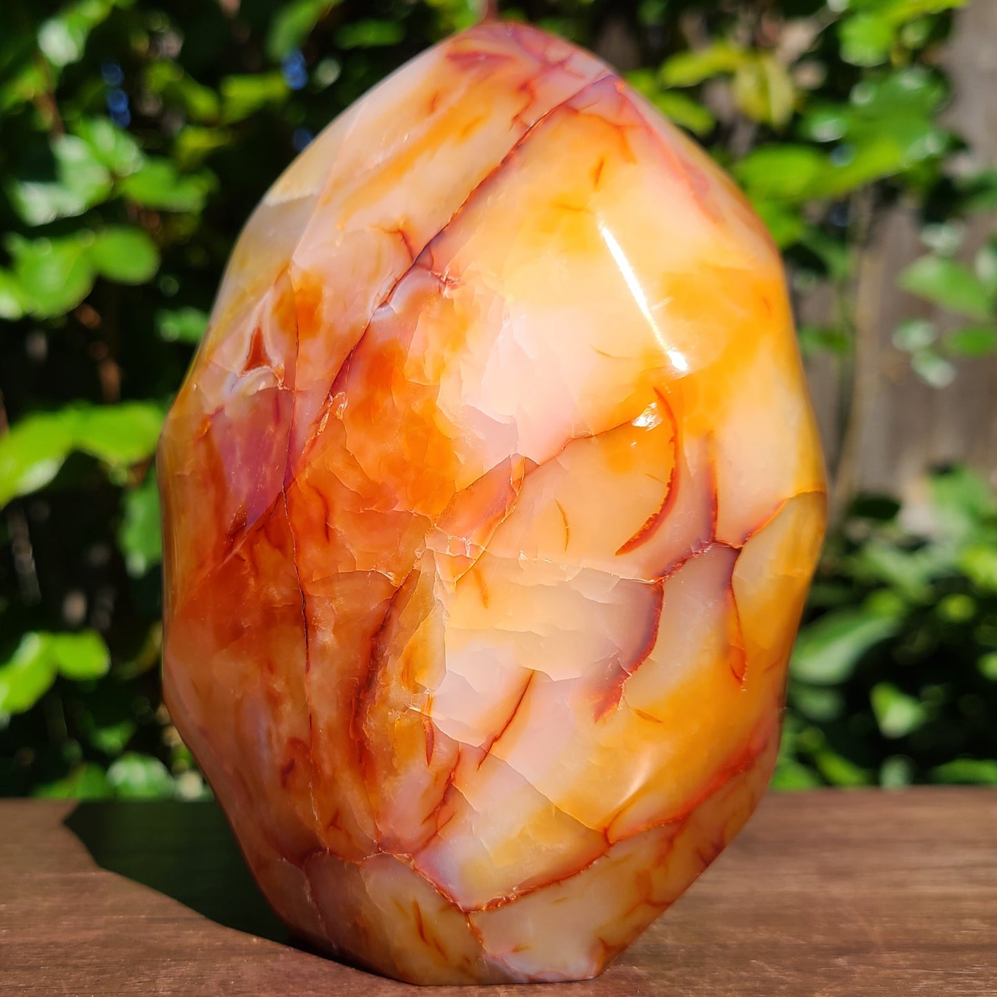 Carnelian crystal flame