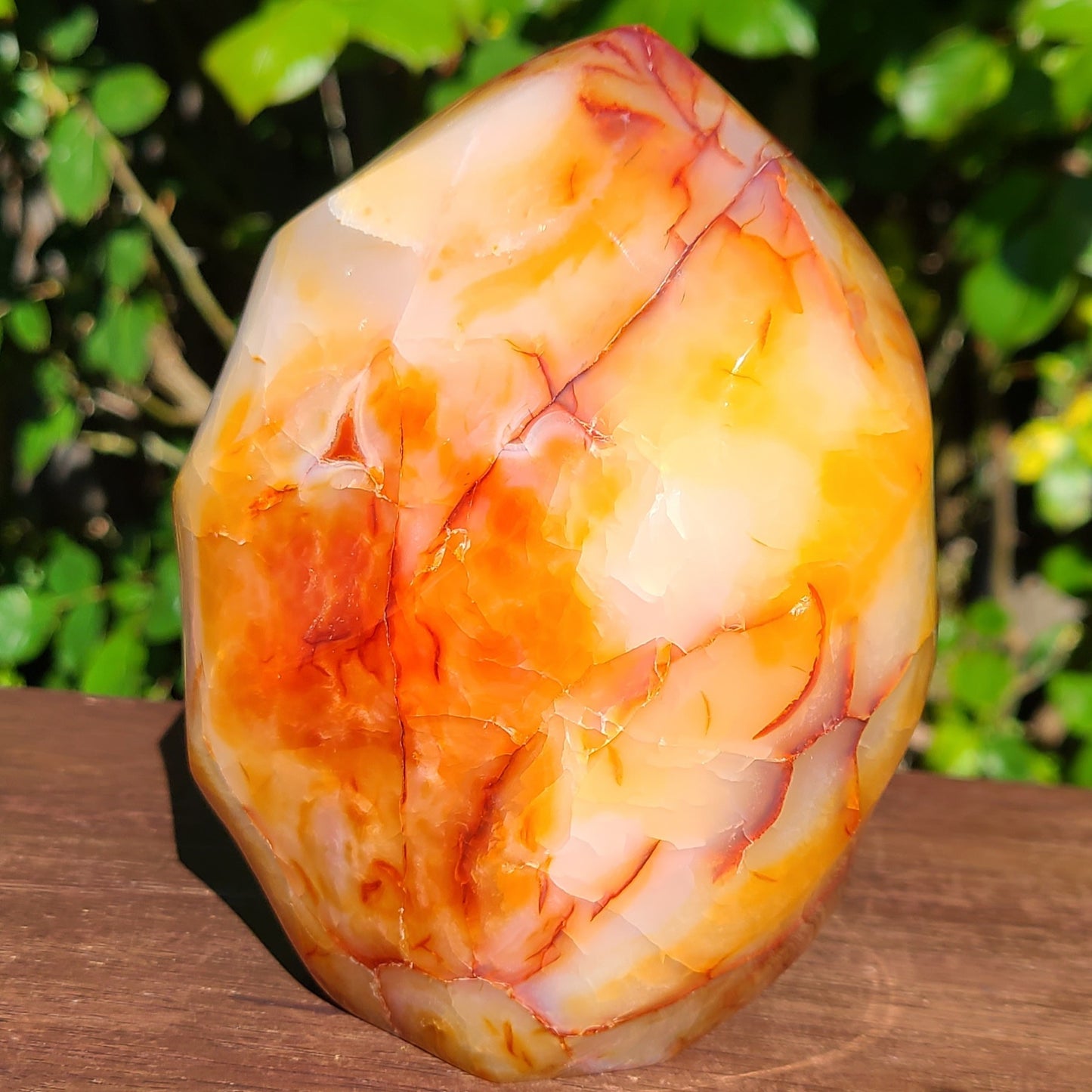 Carnelian Crystal Flame, 3.8LB, 5.5" (#7)