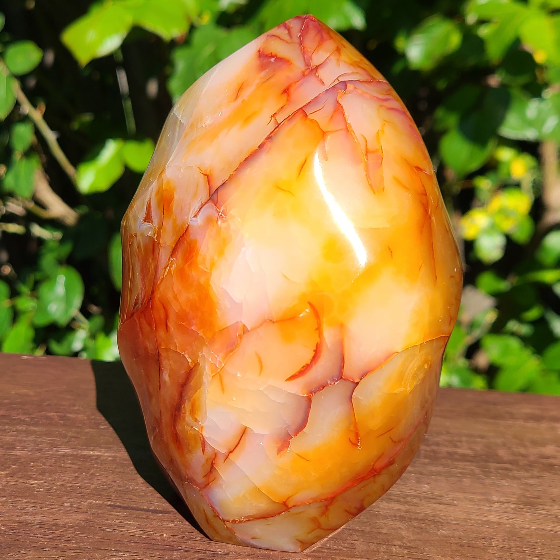 Carnelian crystal flame