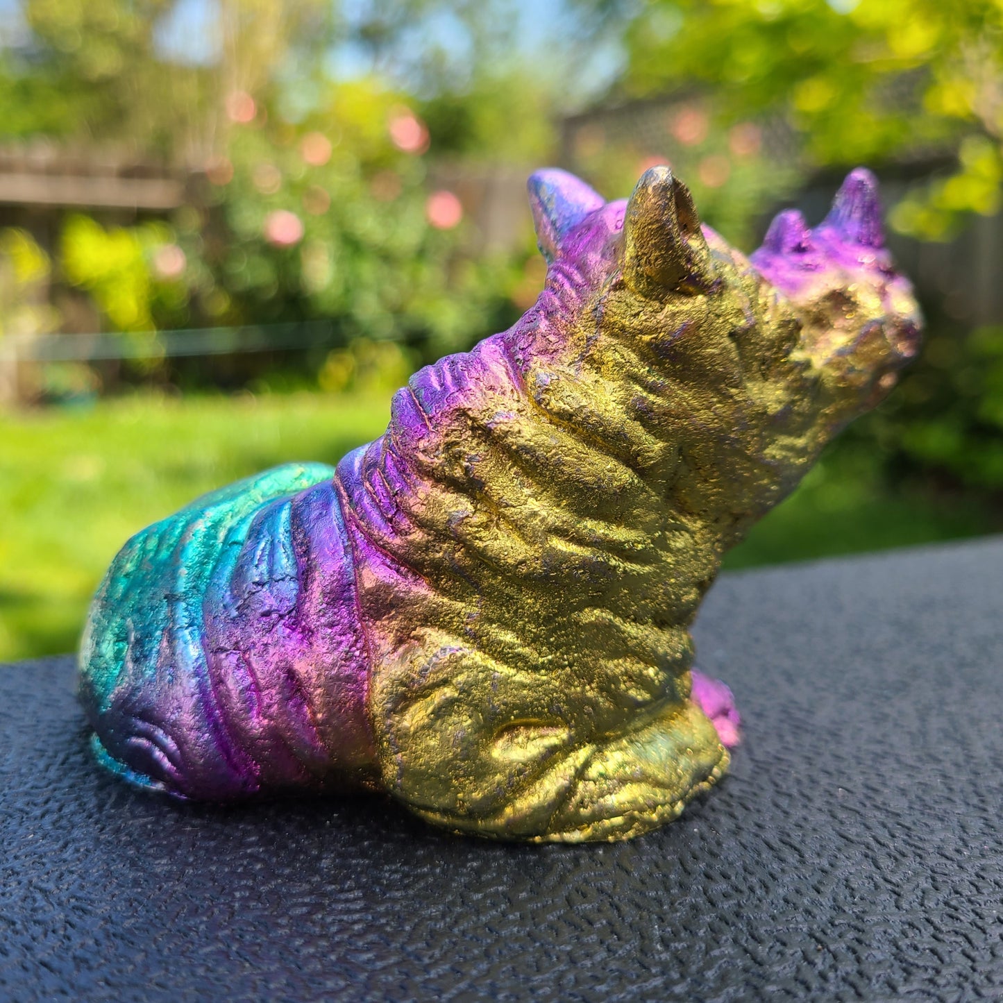 Rainbow Bismuth Rhinoceros, Made by The Bismuth Smith