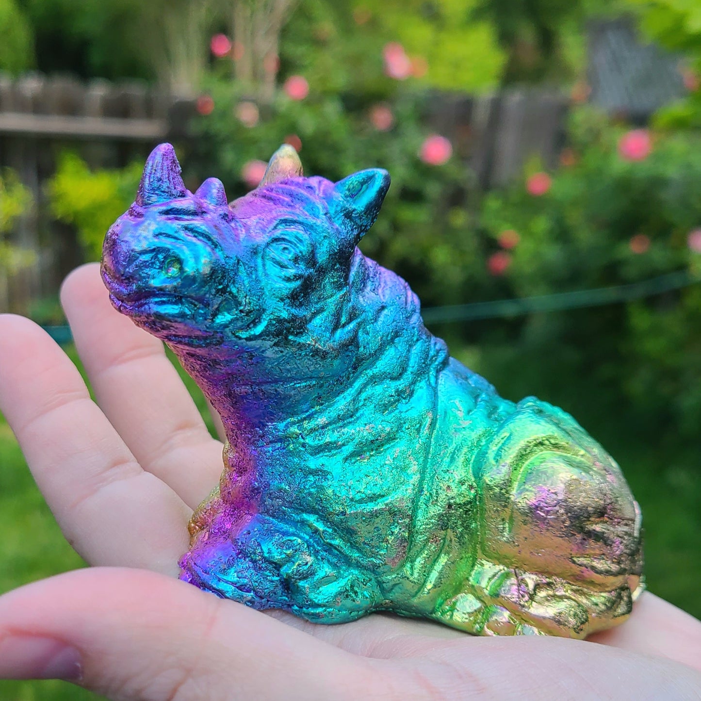 Rainbow Bismuth Rhinoceros