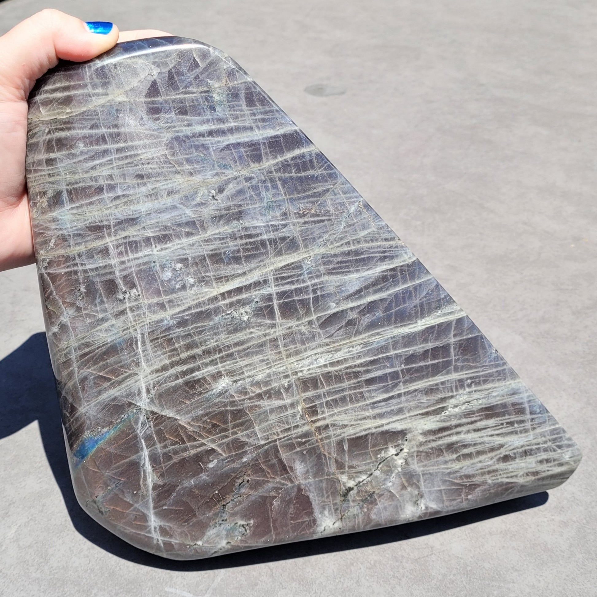 Huge Labradorite Freeform, With Purple and Pink Sunset Flash