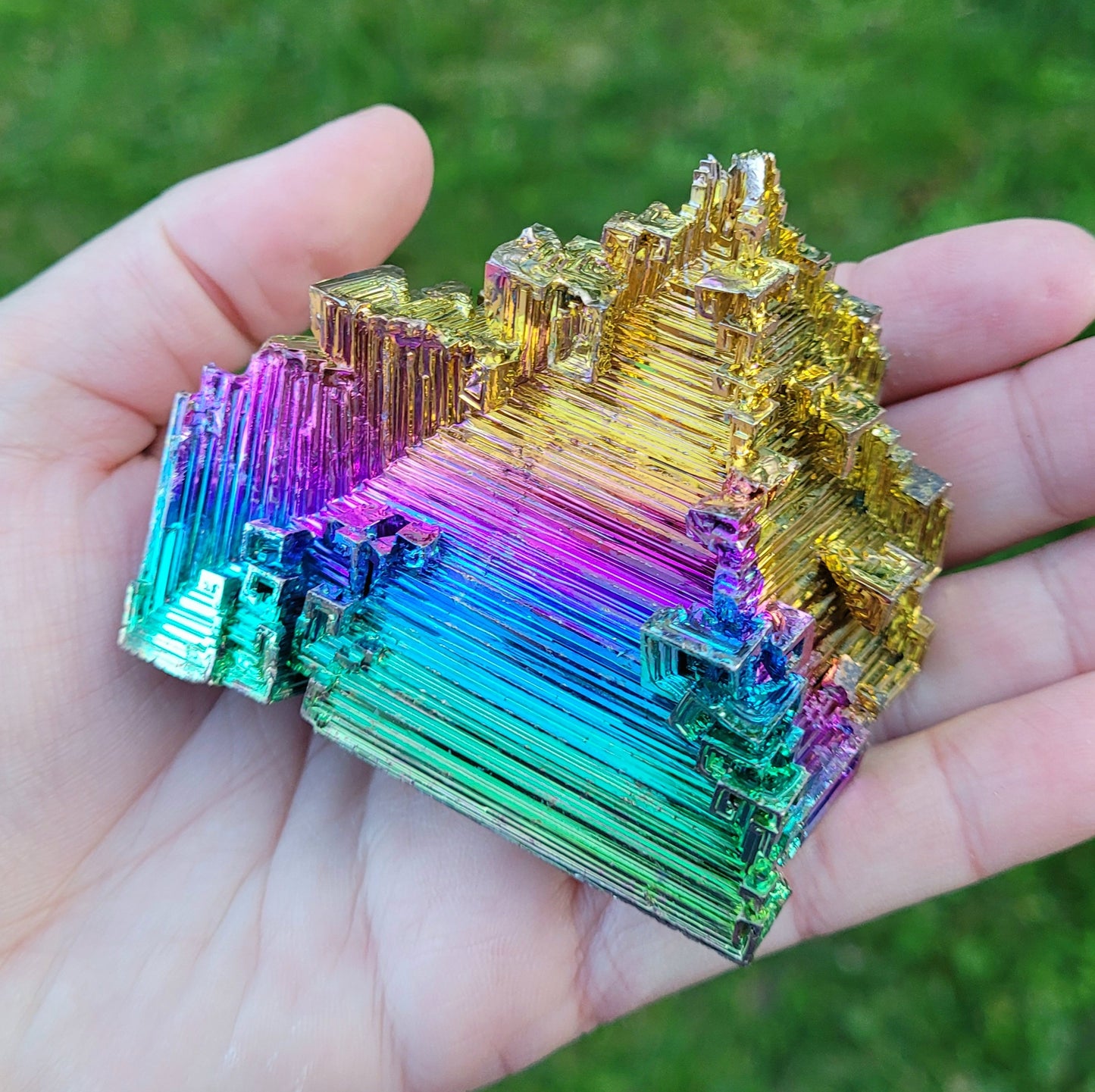 Rainbow Bismuth Crystal