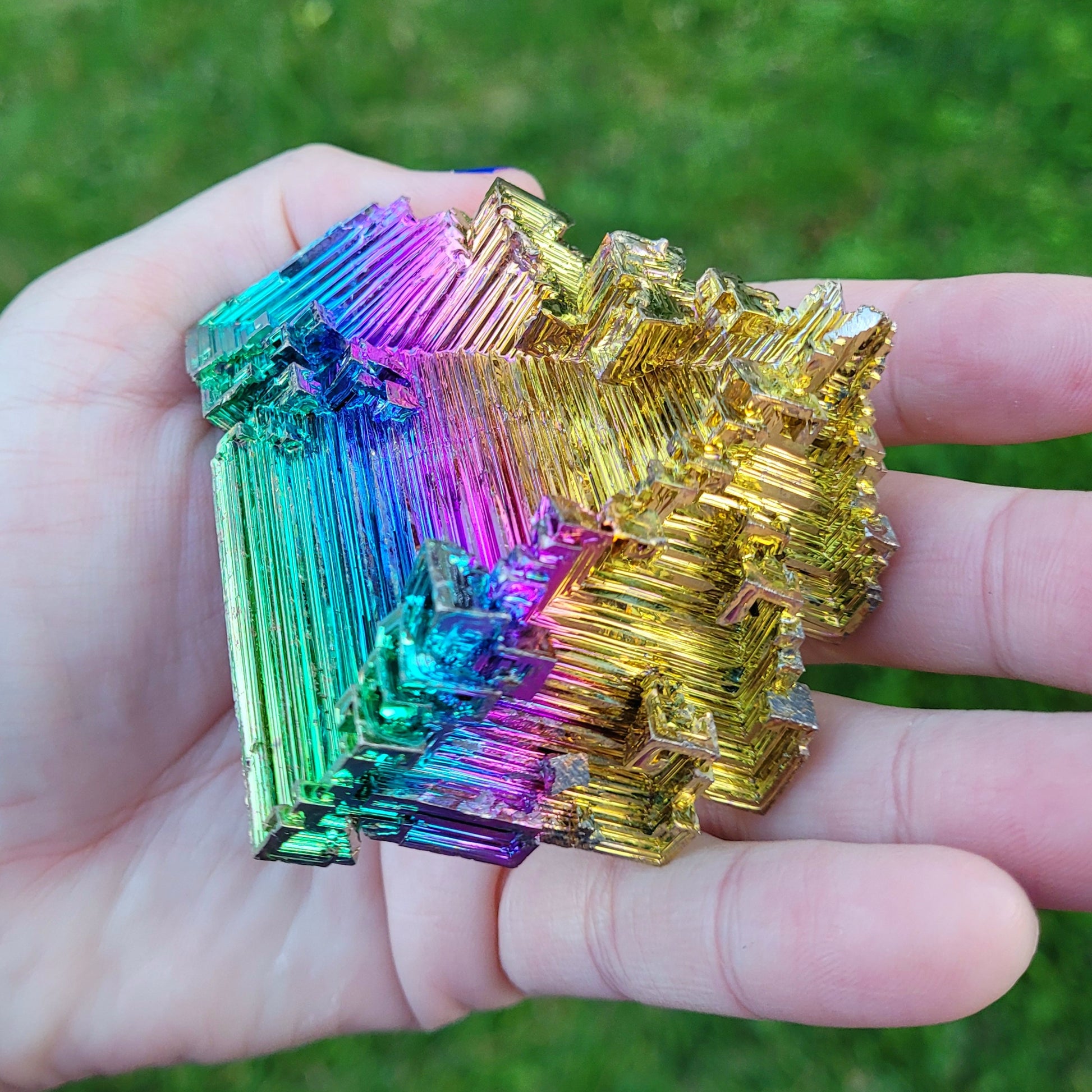 Rainbow Bismuth Crystal