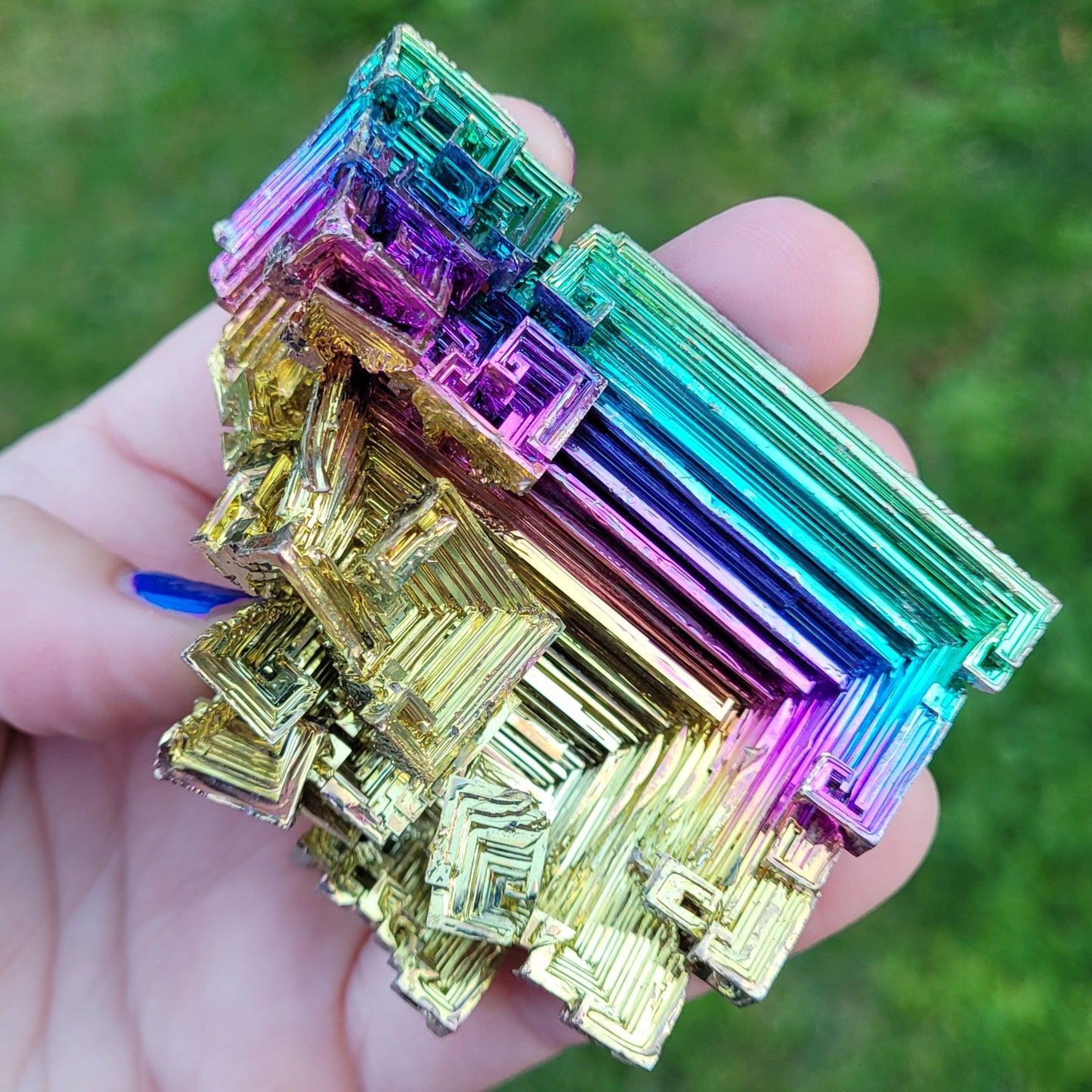 Rainbow Bismuth Crystal