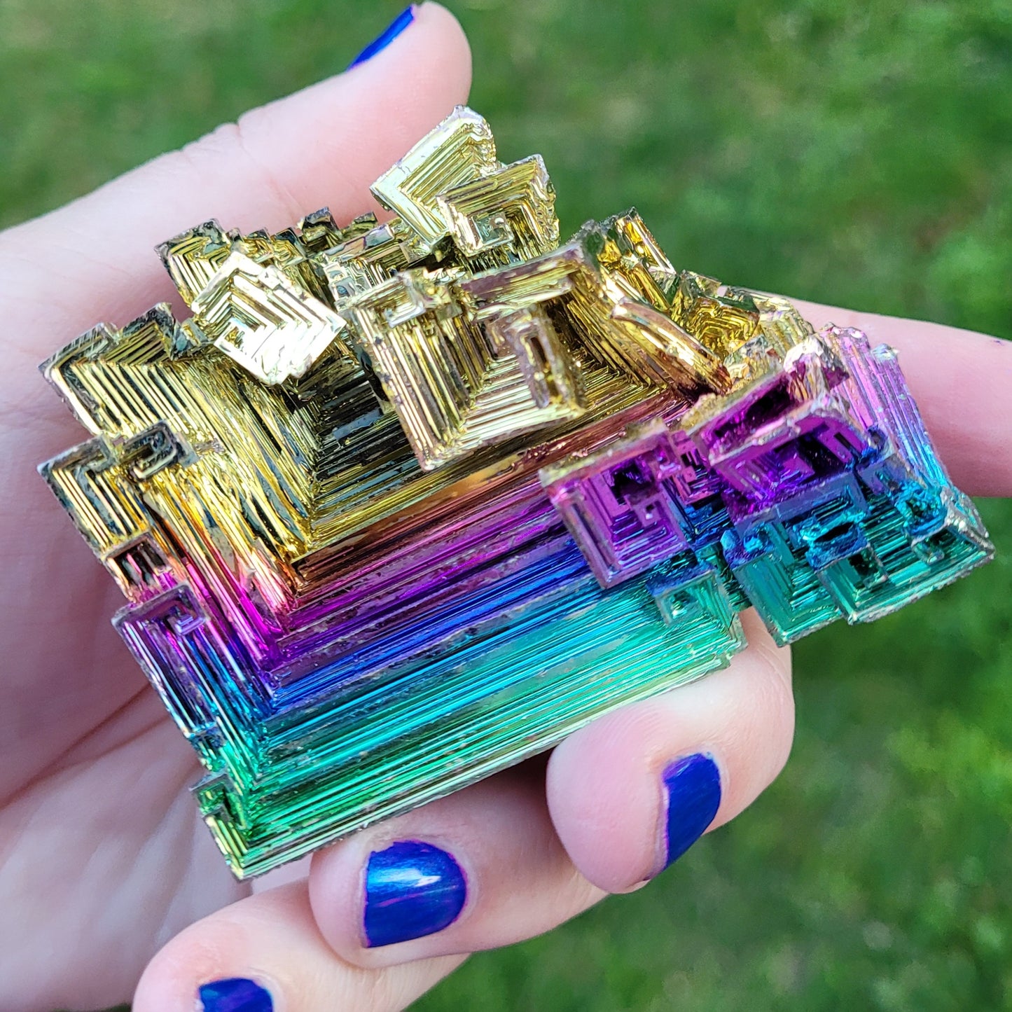 Rainbow Bismuth Crystal, 174 Grams