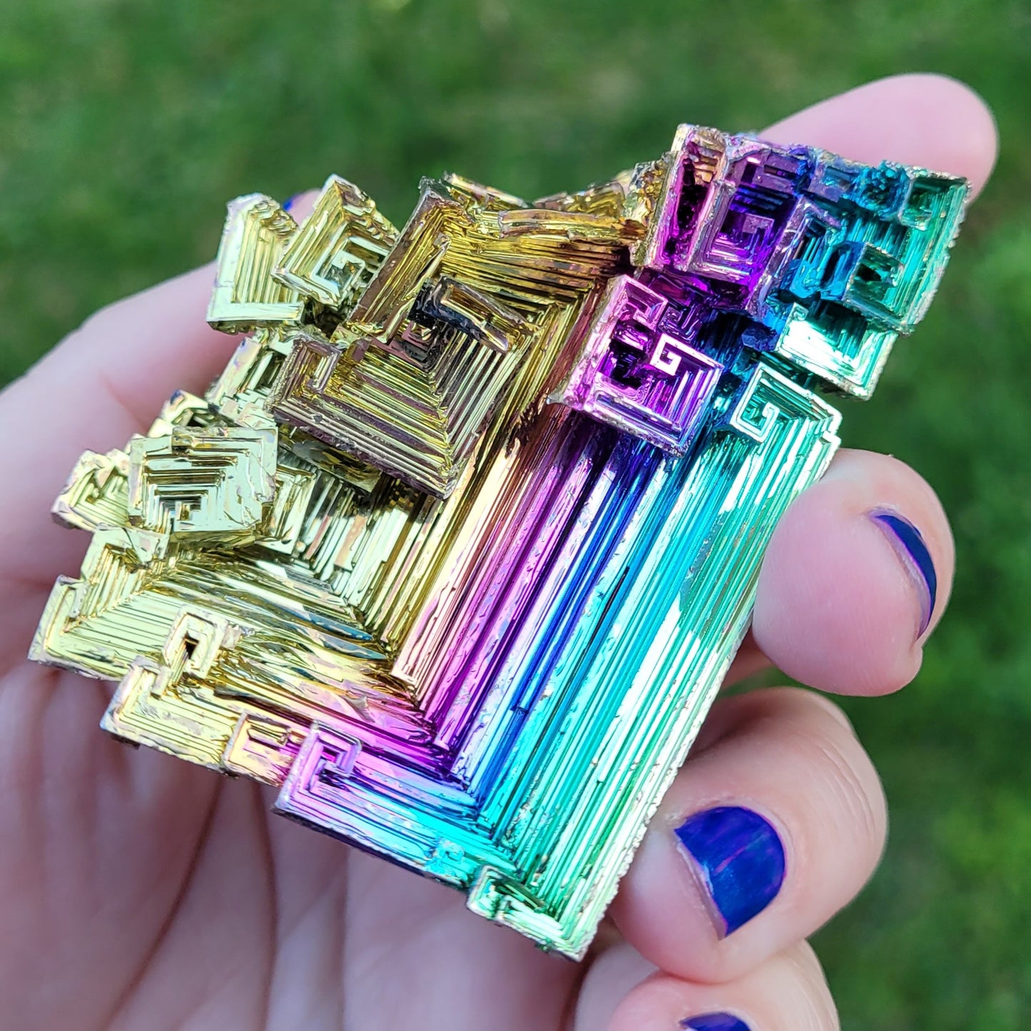 Rainbow Bismuth Crystal, 174 Grams