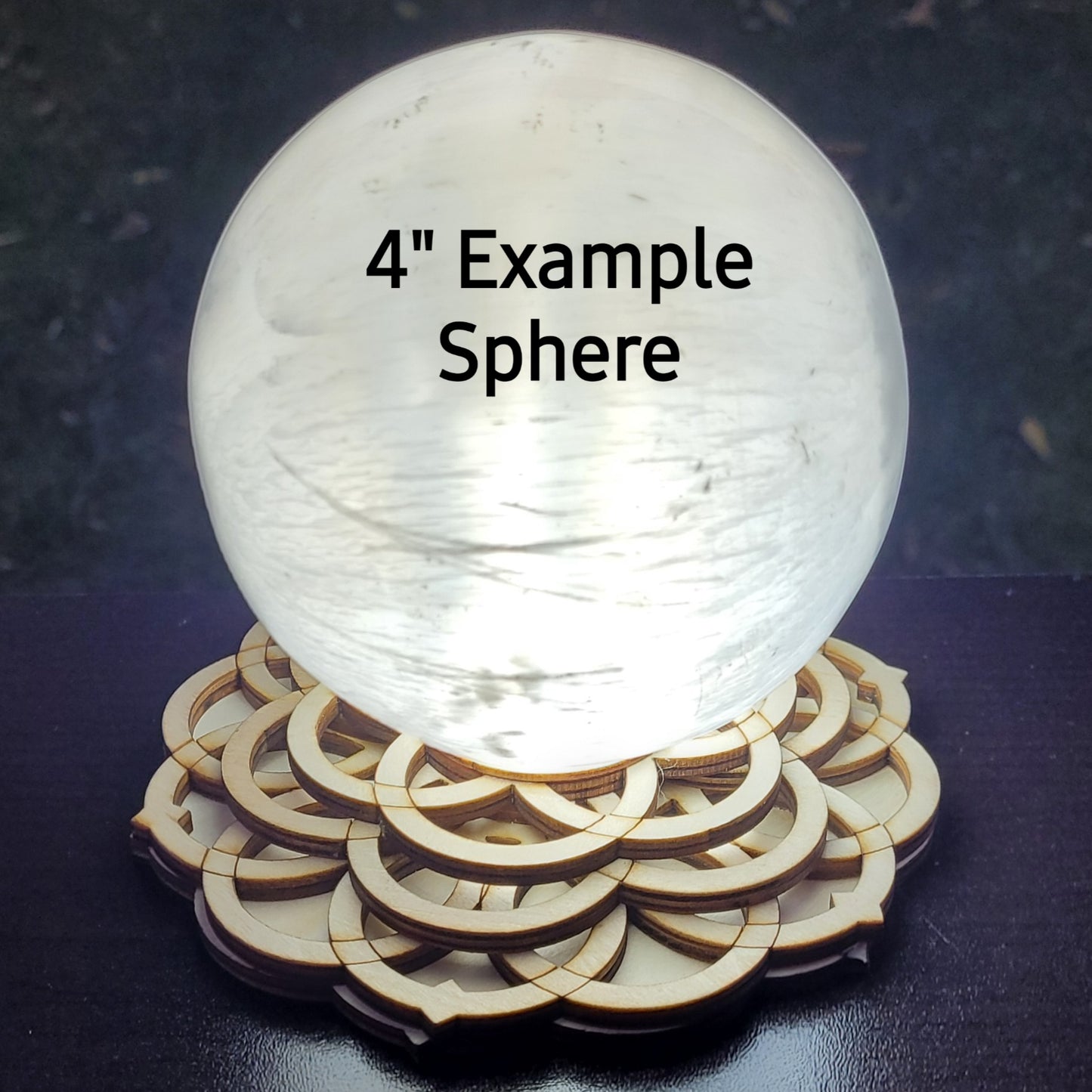 Large Flower LED Light Sphere Display Stands (Color Changing OR White) for Crystal Balls 2.2" to 5" (57mm to 130mm)
