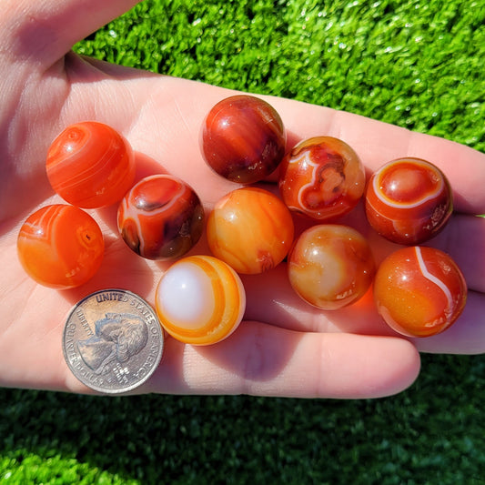 Carnelian Crystal Mini Sphere, 18mm to 21mm