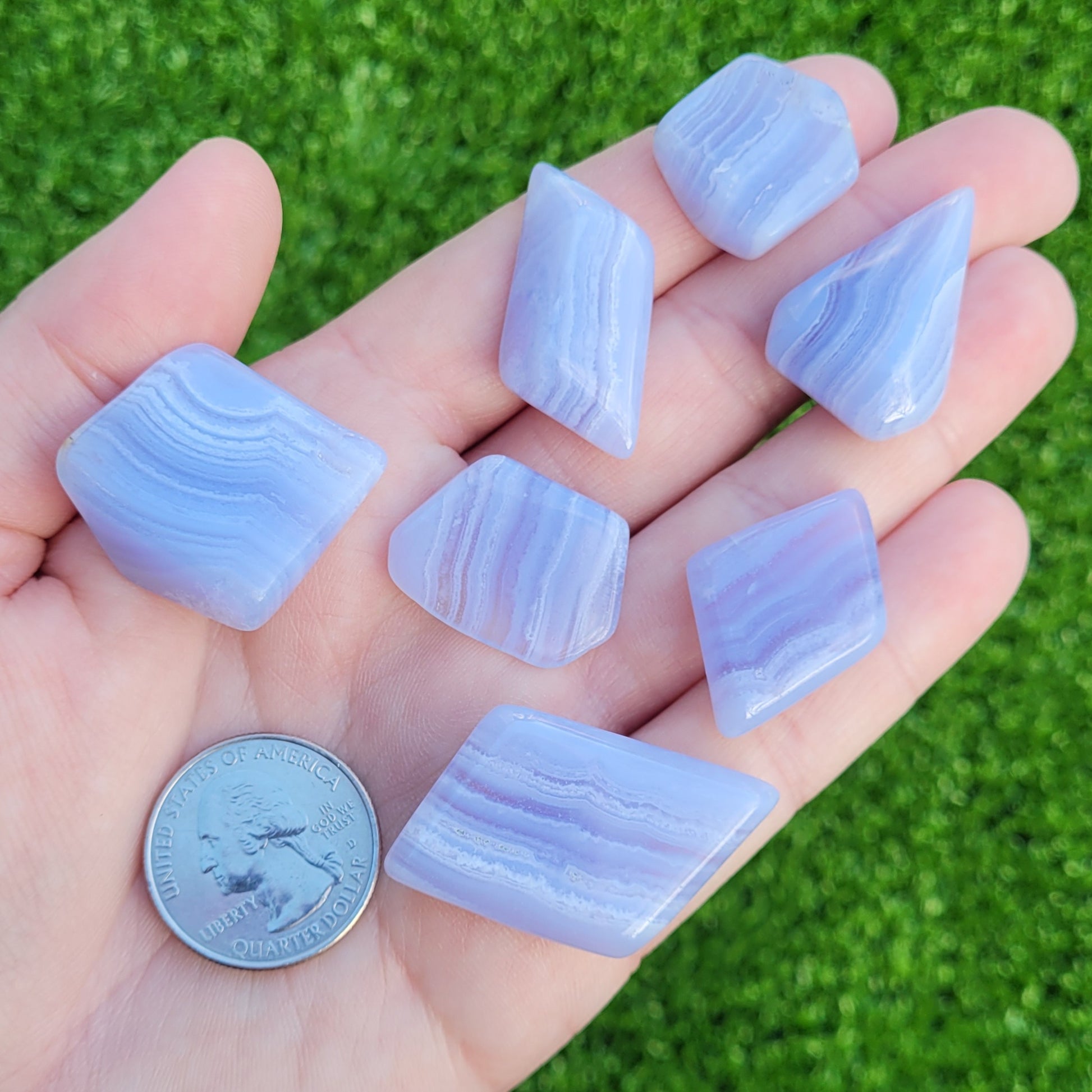 Blue Lace Agate Crystal Tumble