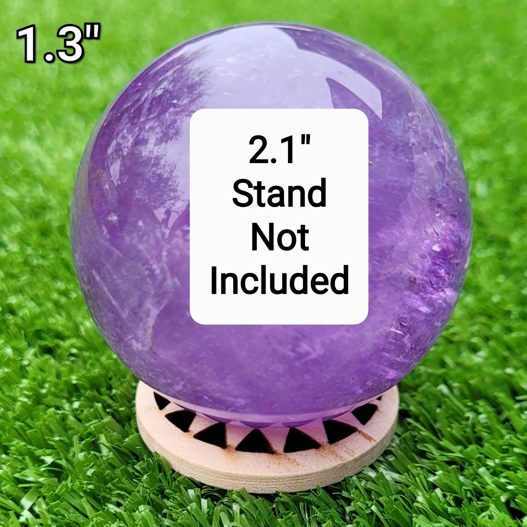 Wood Sun Cutout Sphere Display Stand, for Spheres or Eggs 0.6" to 3" (15mm to 77mm)
