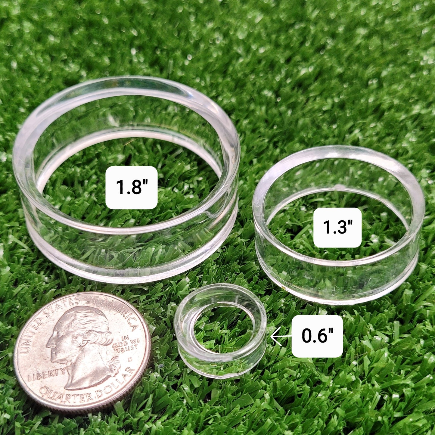 Clear Acrylic Sphere Display Stands, for Crystal Balls or Eggs 0.6" to 5.5" (15mm to 140mm)