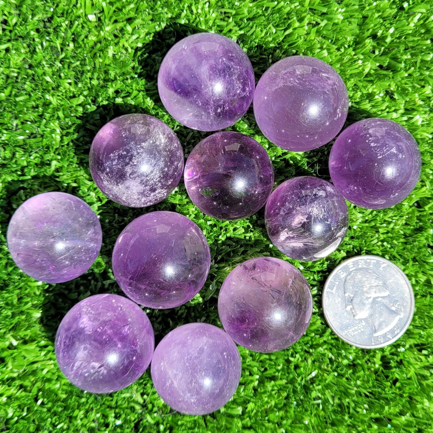 Amethyst Crystal Mini Sphere, 21mm to 29mm