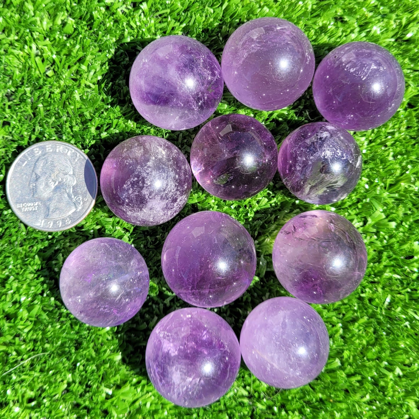 Amethyst Crystal Mini Sphere, 21mm to 29mm