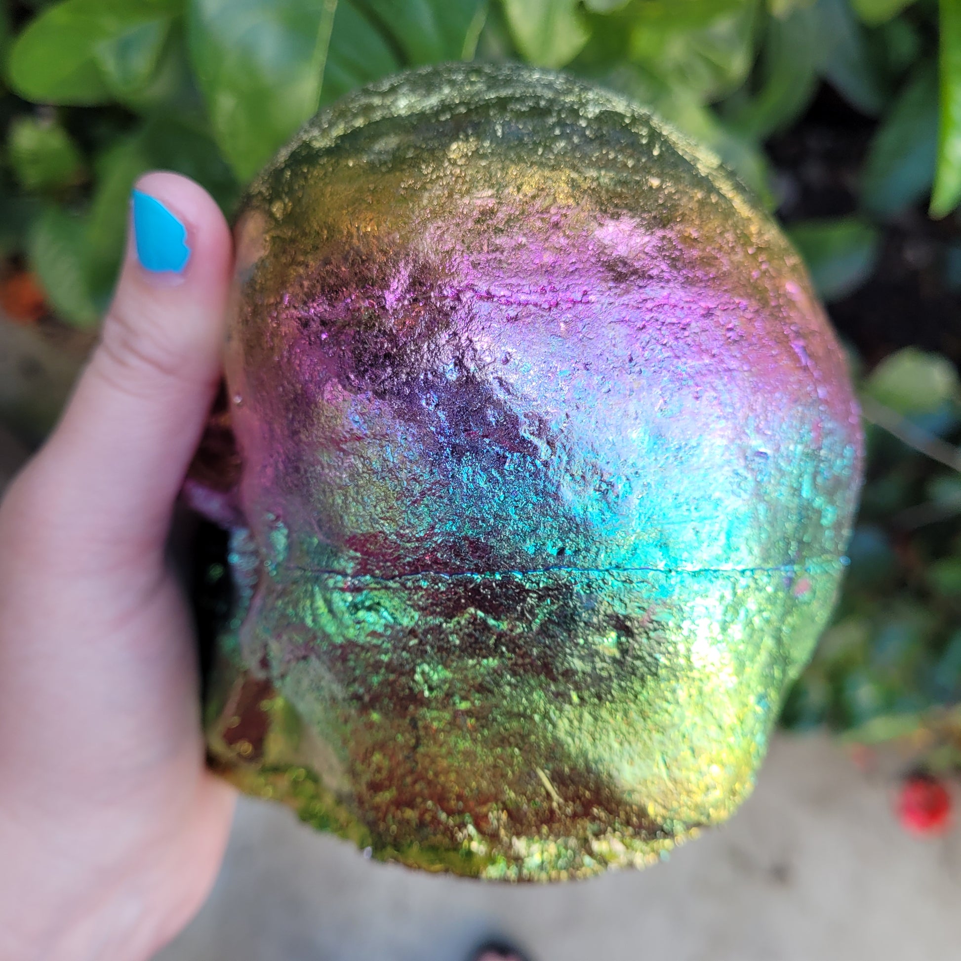 Rainbow Bismuth Skull