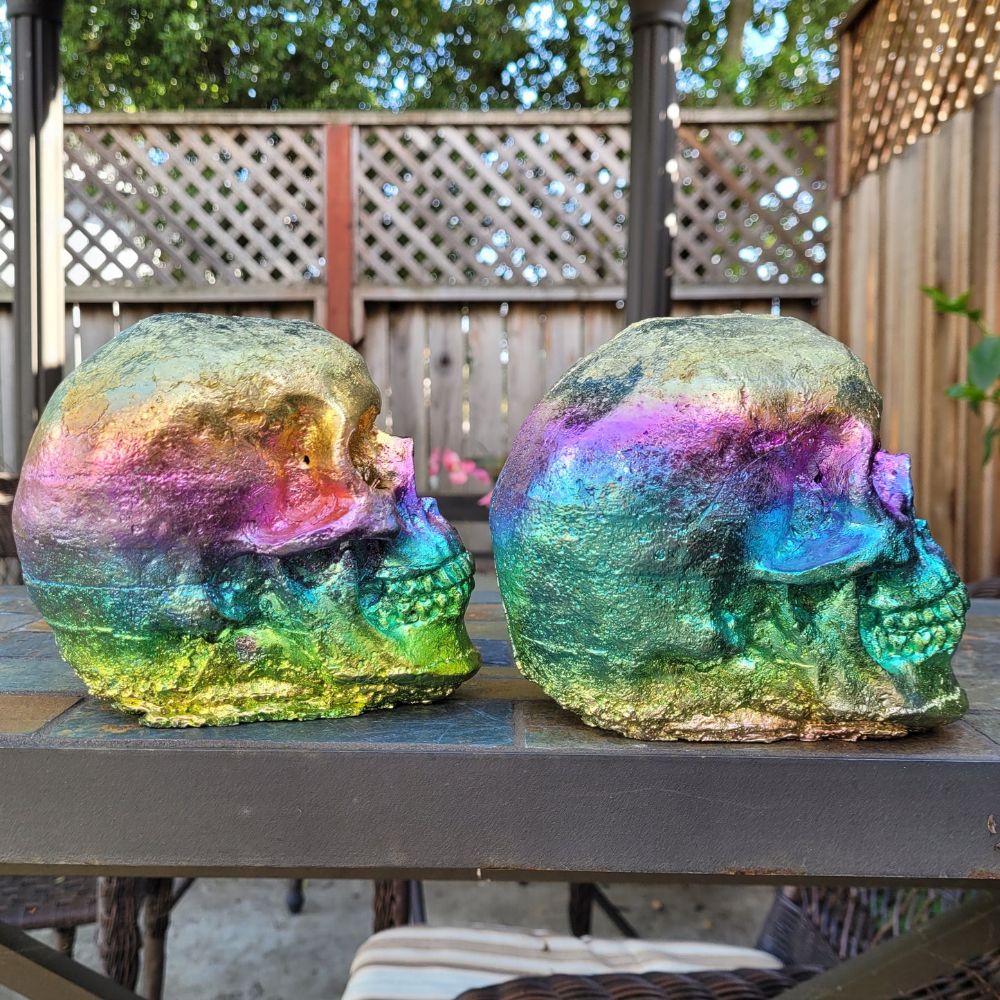 Rainbow Bismuth Skull