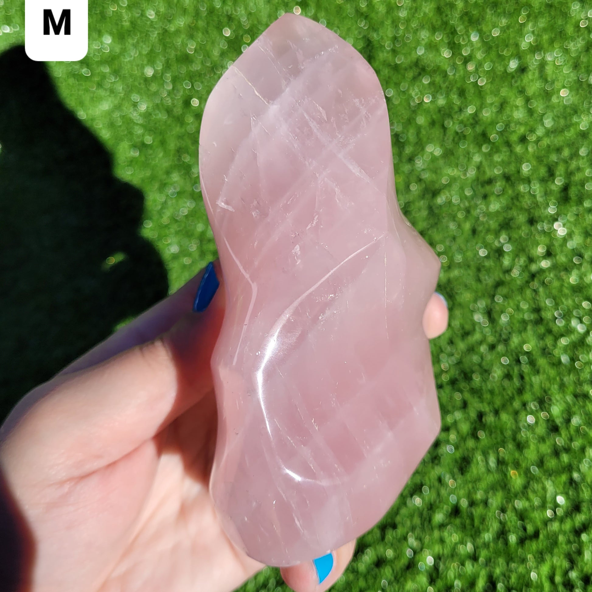 Rose Quartz Flame Crystals 