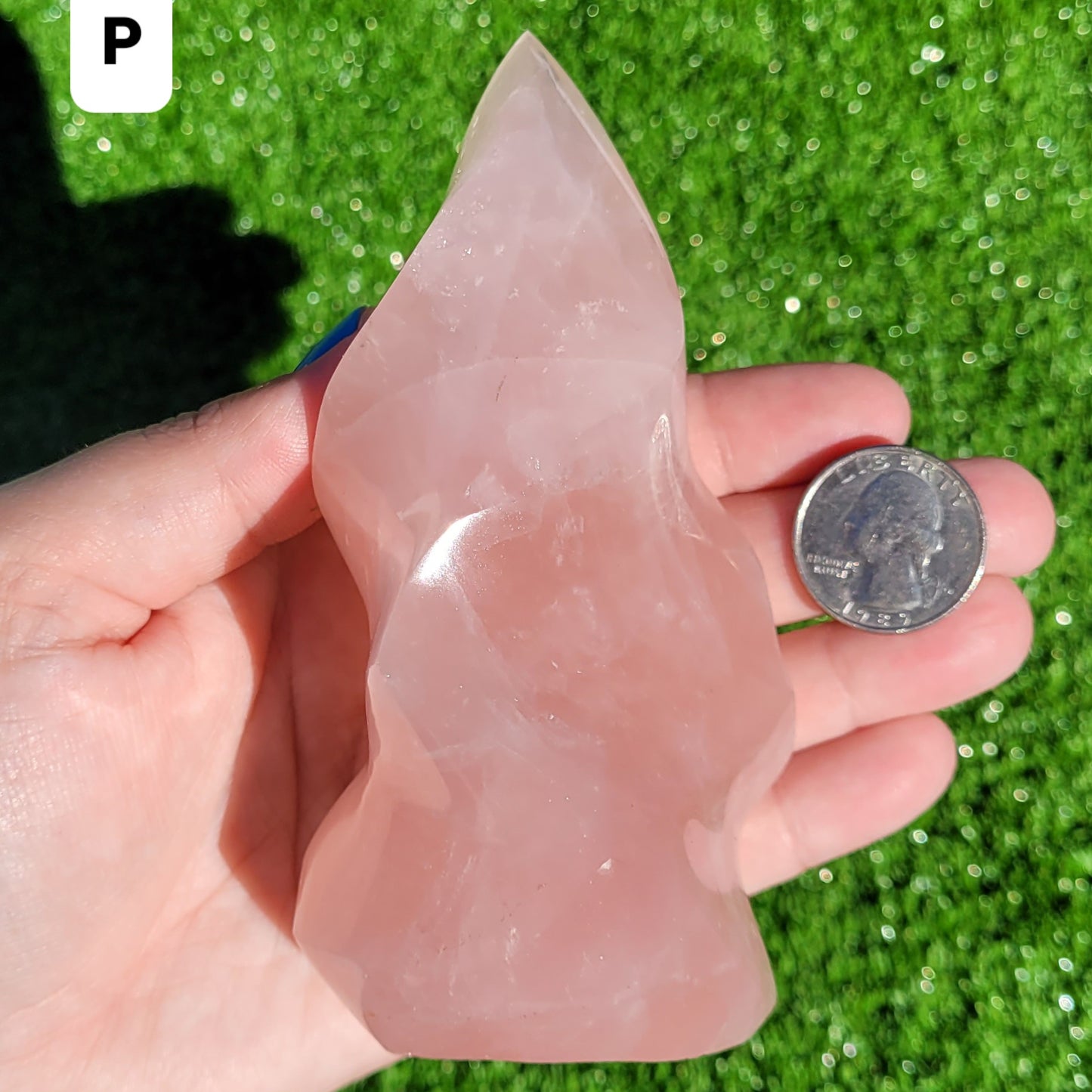 Rose Quartz Flame Crystals to Choose From