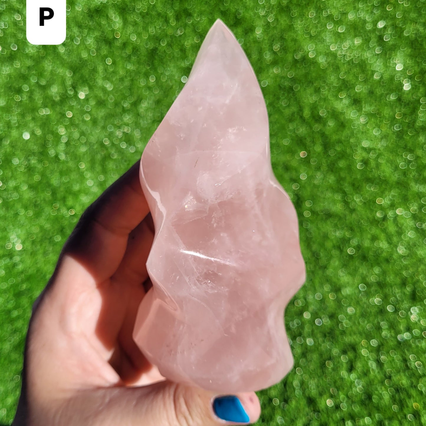 Rose Quartz Flame Crystals to Choose From