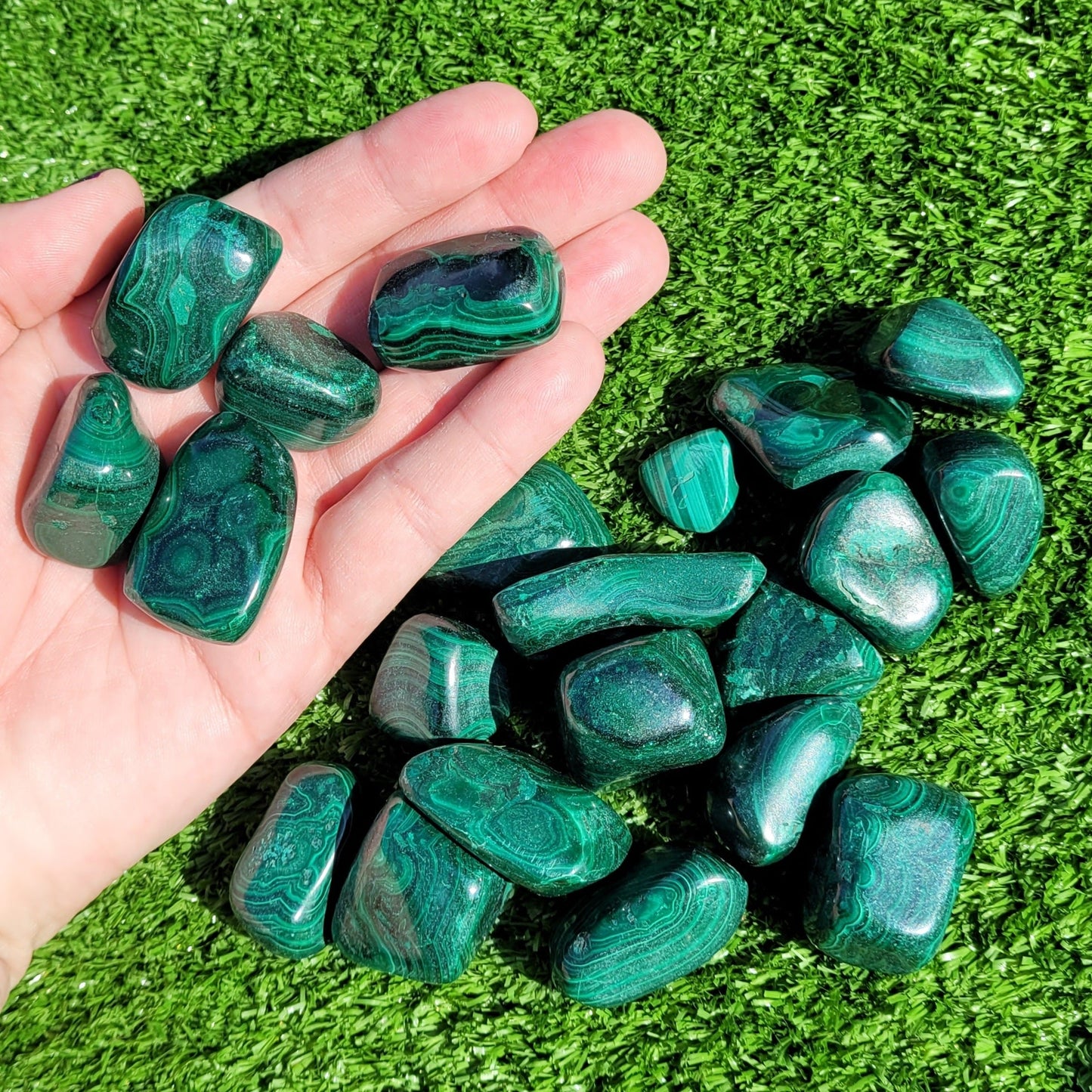 Malachite Crystal Tumble