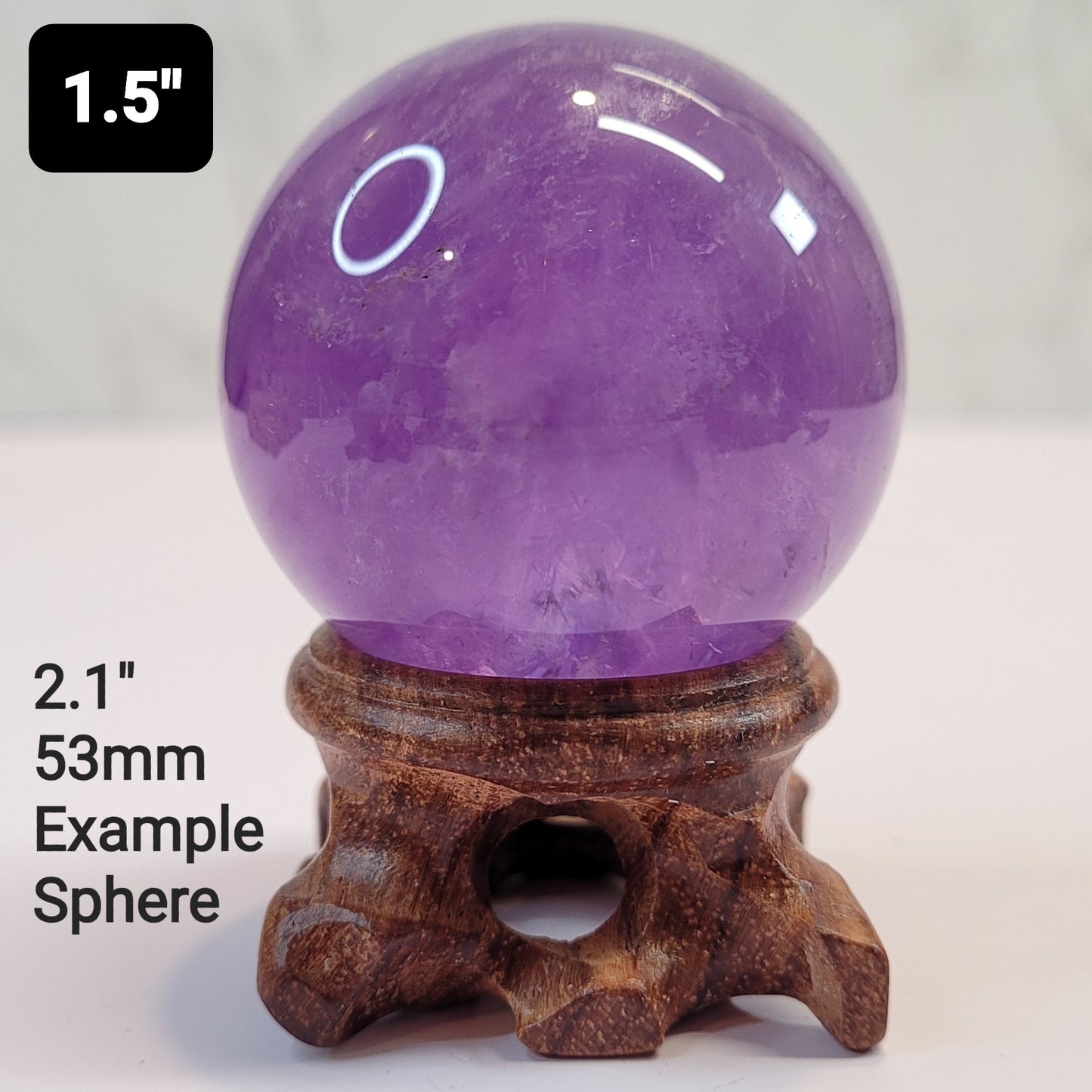 Wood Sphere Stand in 7 Sizes, Crystal Ball Holder, Display Stand for Spheres 1" to 12" (26mm to 405mm)