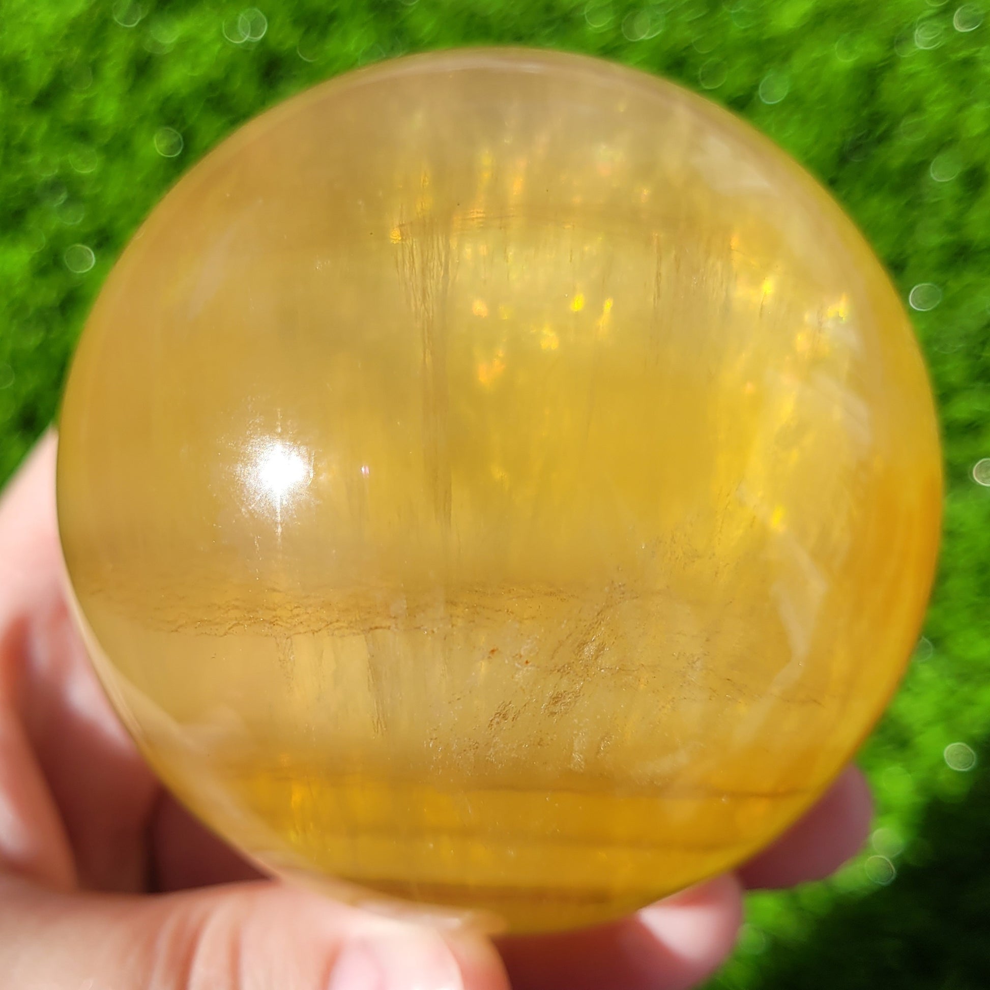 Yellow Fluorite sphere