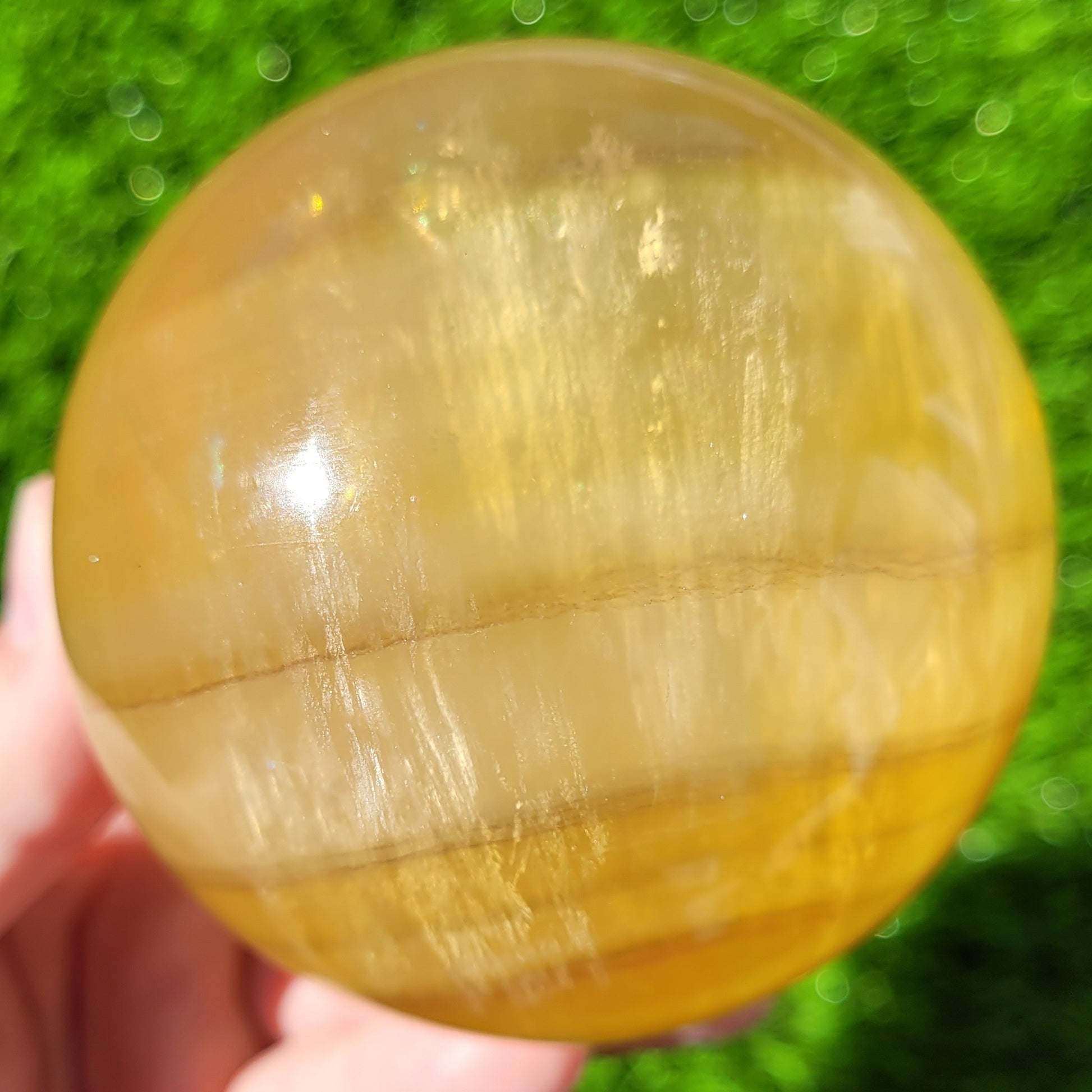 Yellow Fluorite sphere