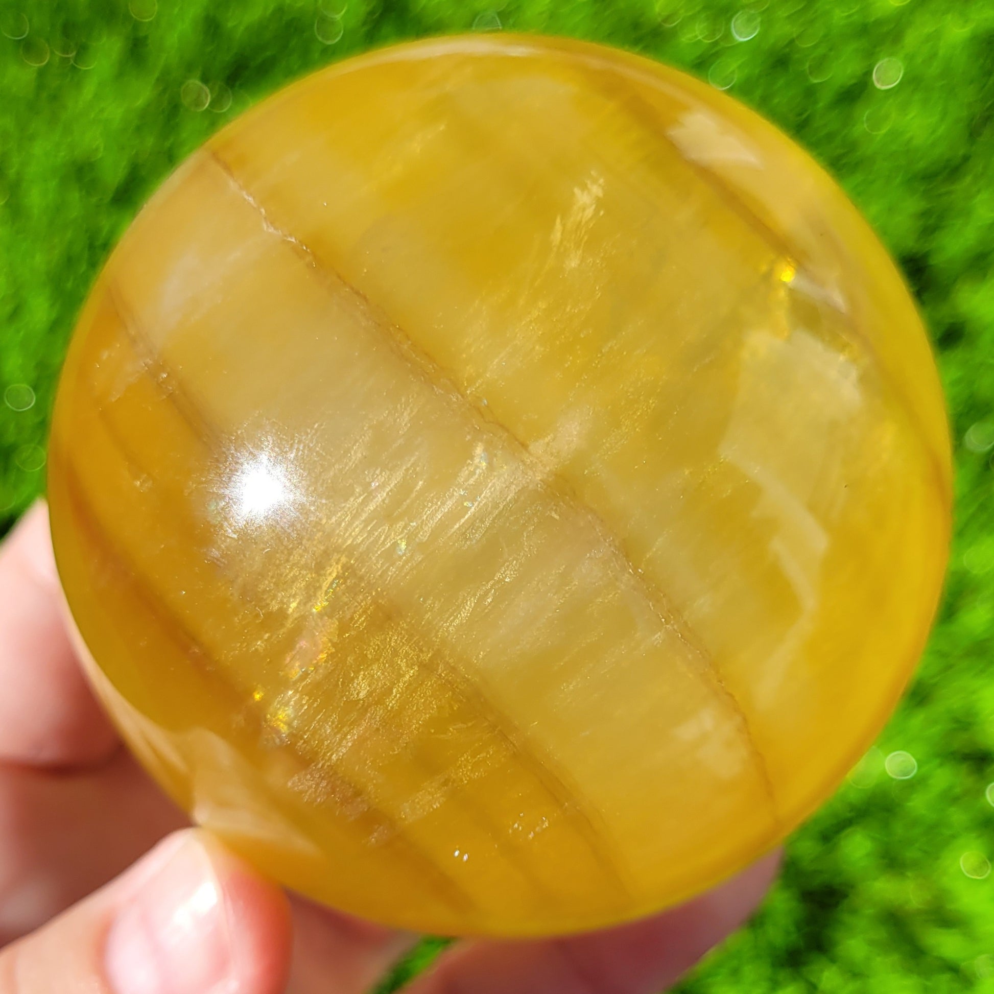 Yellow Fluorite sphere