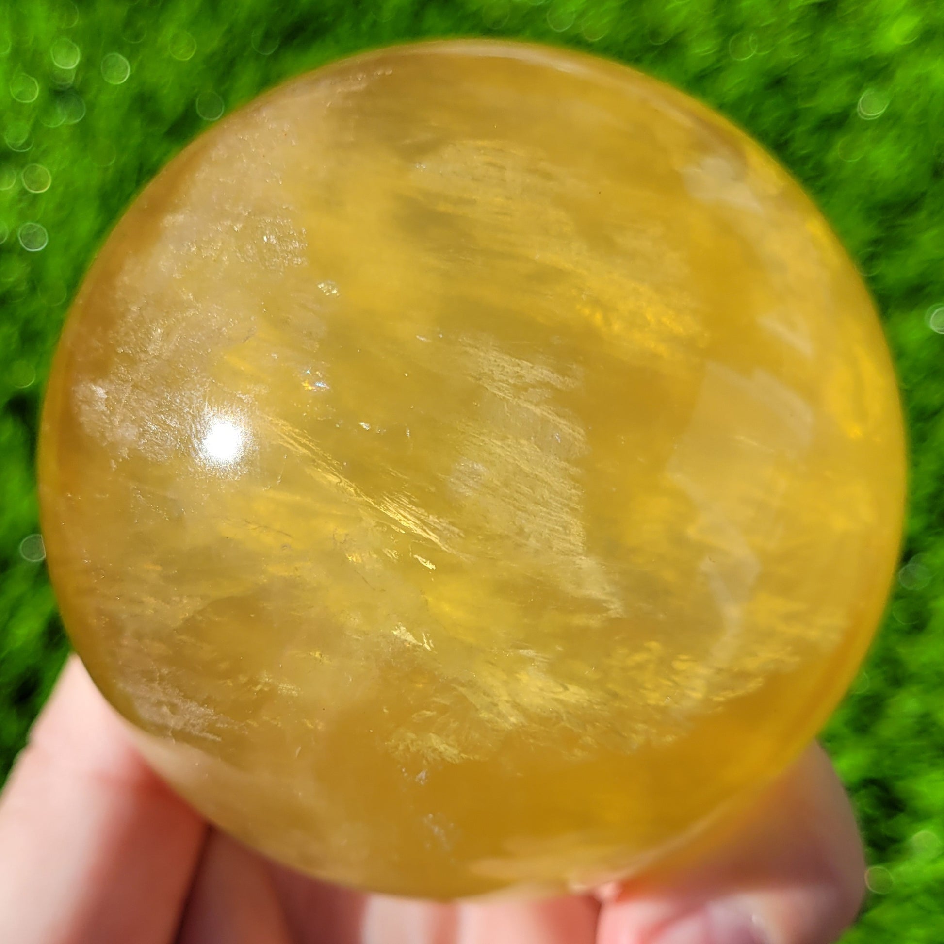 Yellow Fluorite sphere