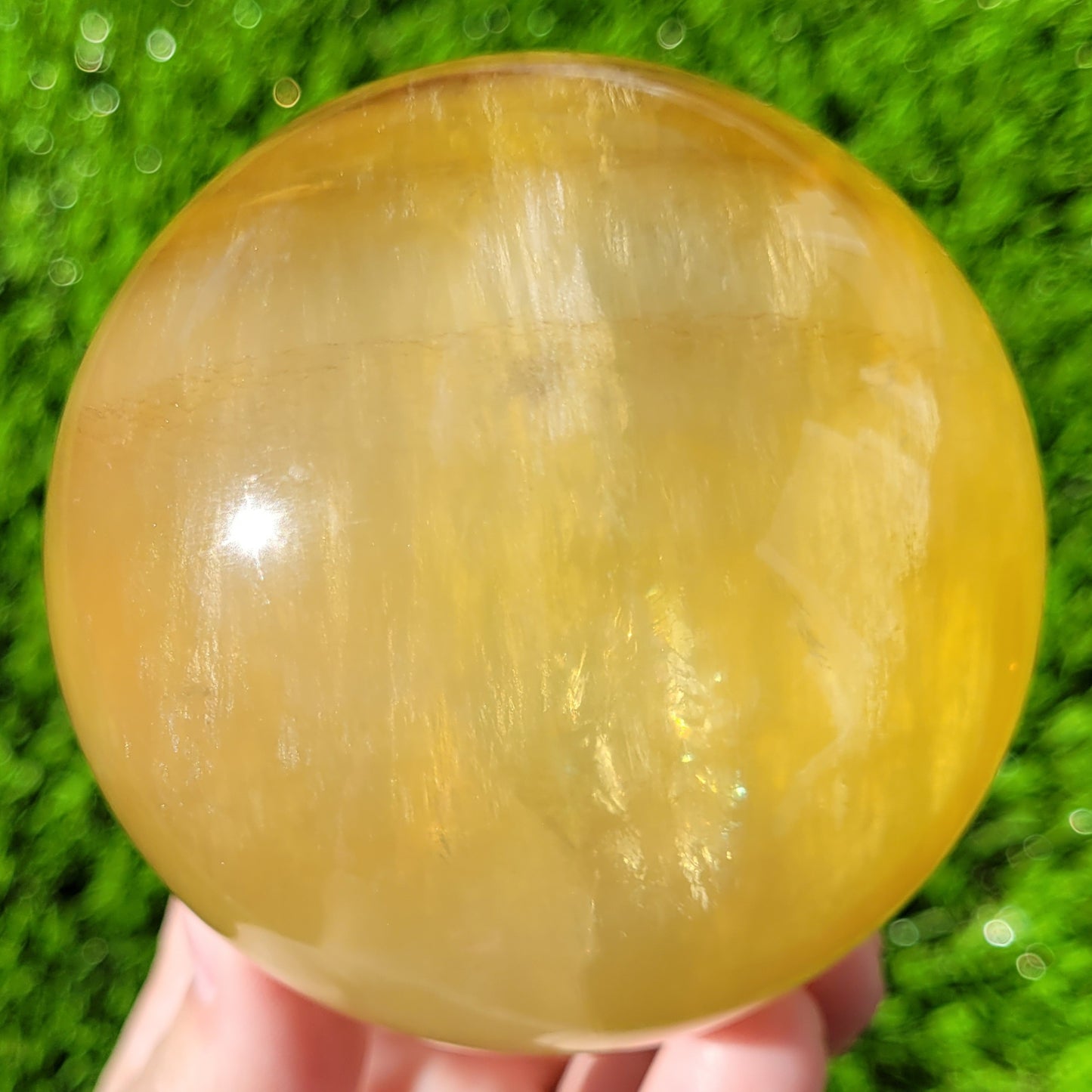 Yellow Fluorite sphere