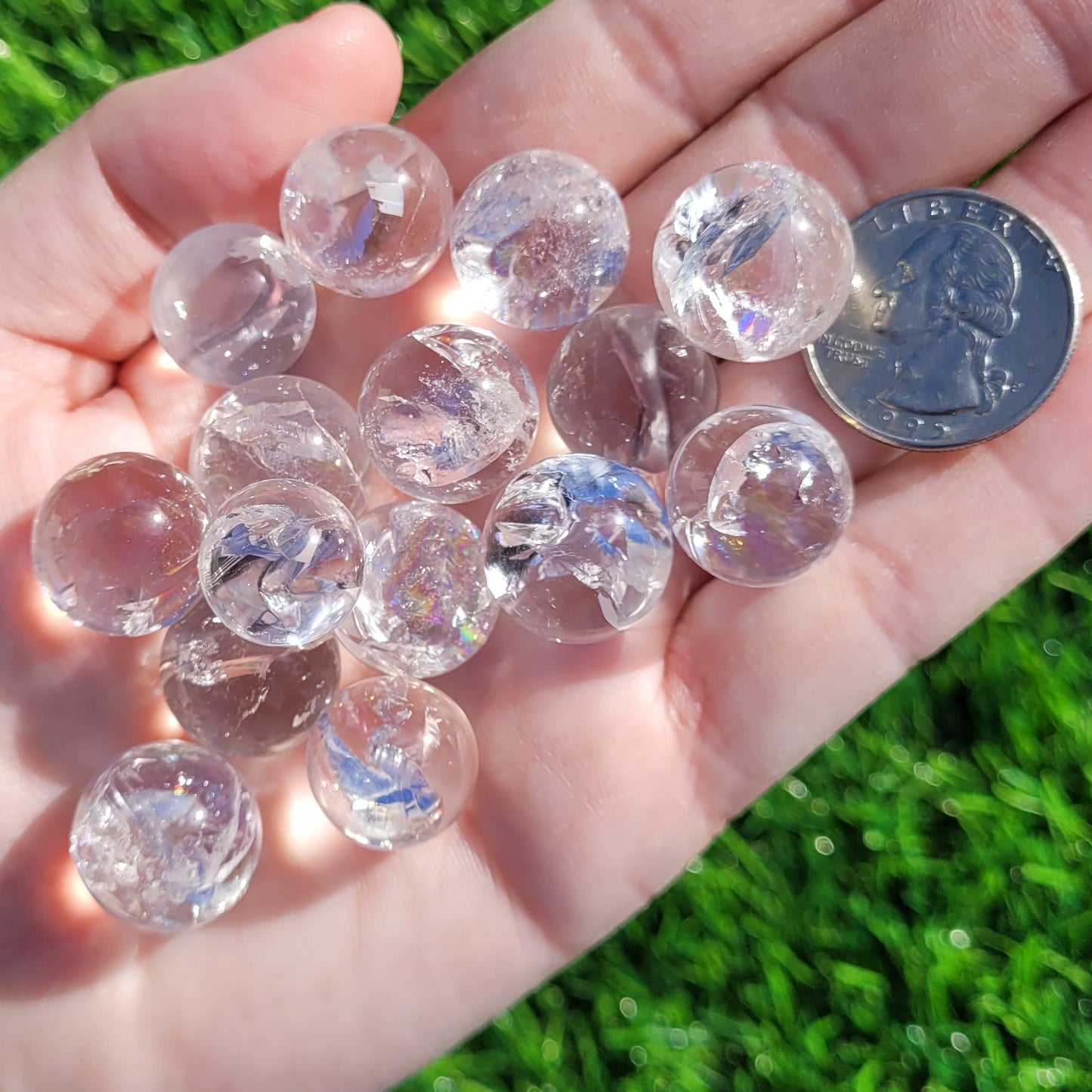 Clear Quartz Crystal Mini Spheres, 15mm to 17mm