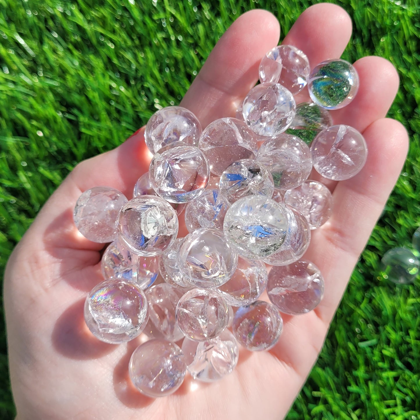 Clear Quartz Crystal Mini Spheres, 15mm to 17mm