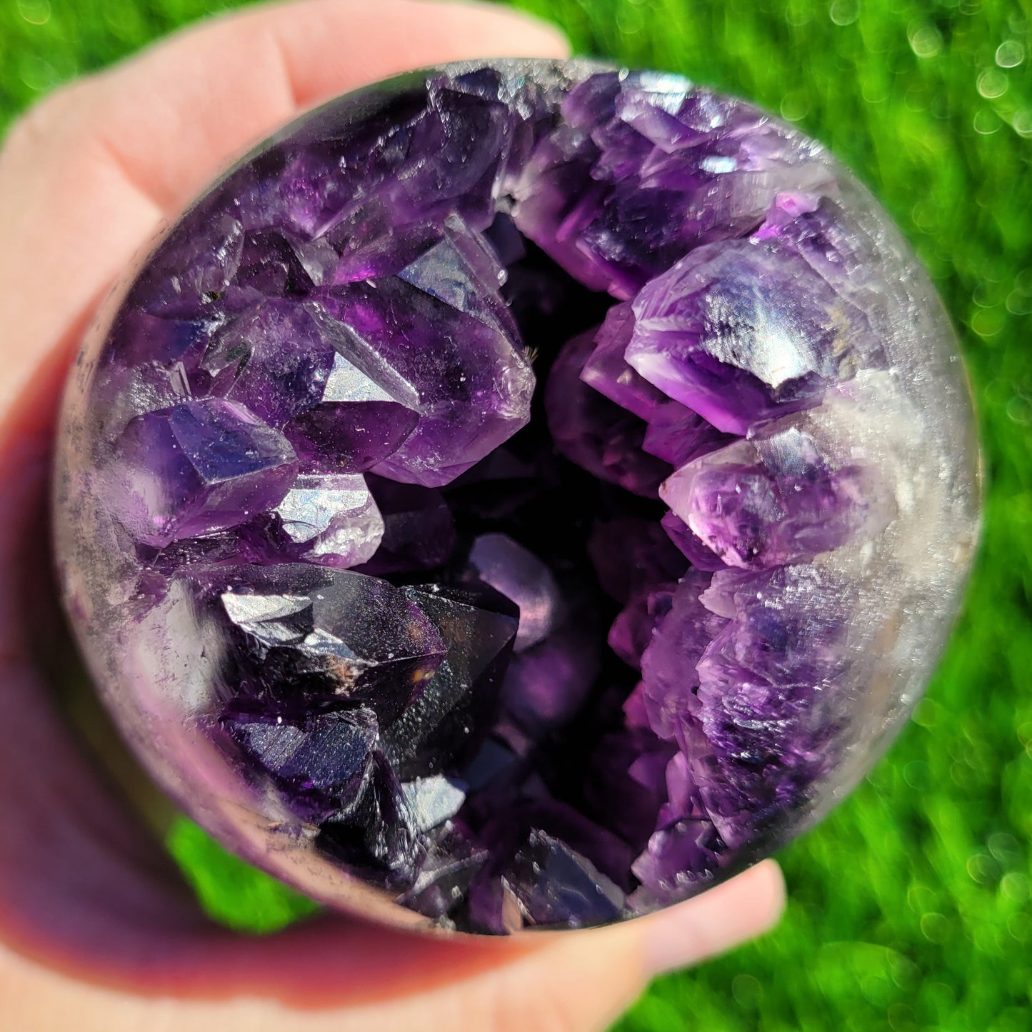 Amethyst Geode Crystal Sphere