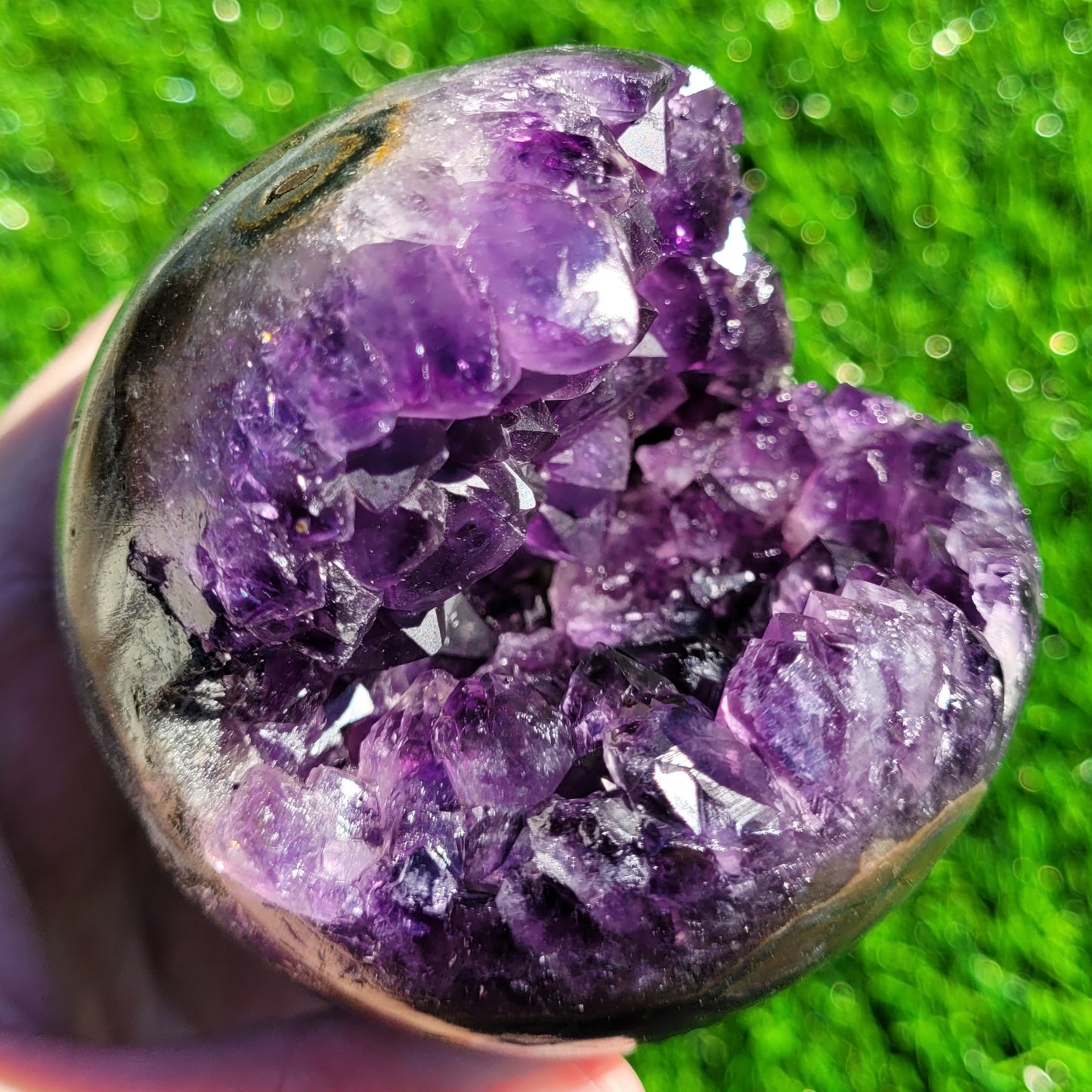 Amethyst Geode Crystal Sphere