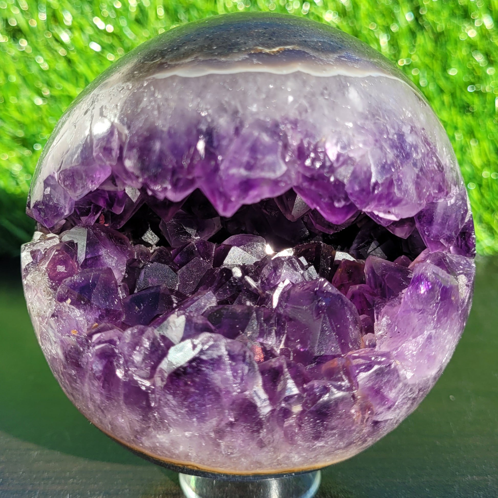 Amethyst Geode Crystal Sphere