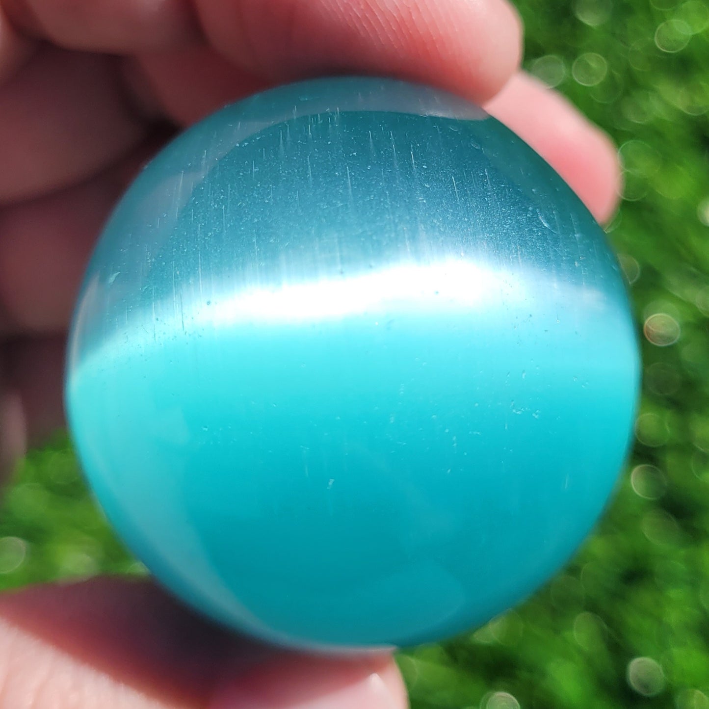 Cats Eye Spheres to Choose From in Teal or Blue 40mm 1.6"