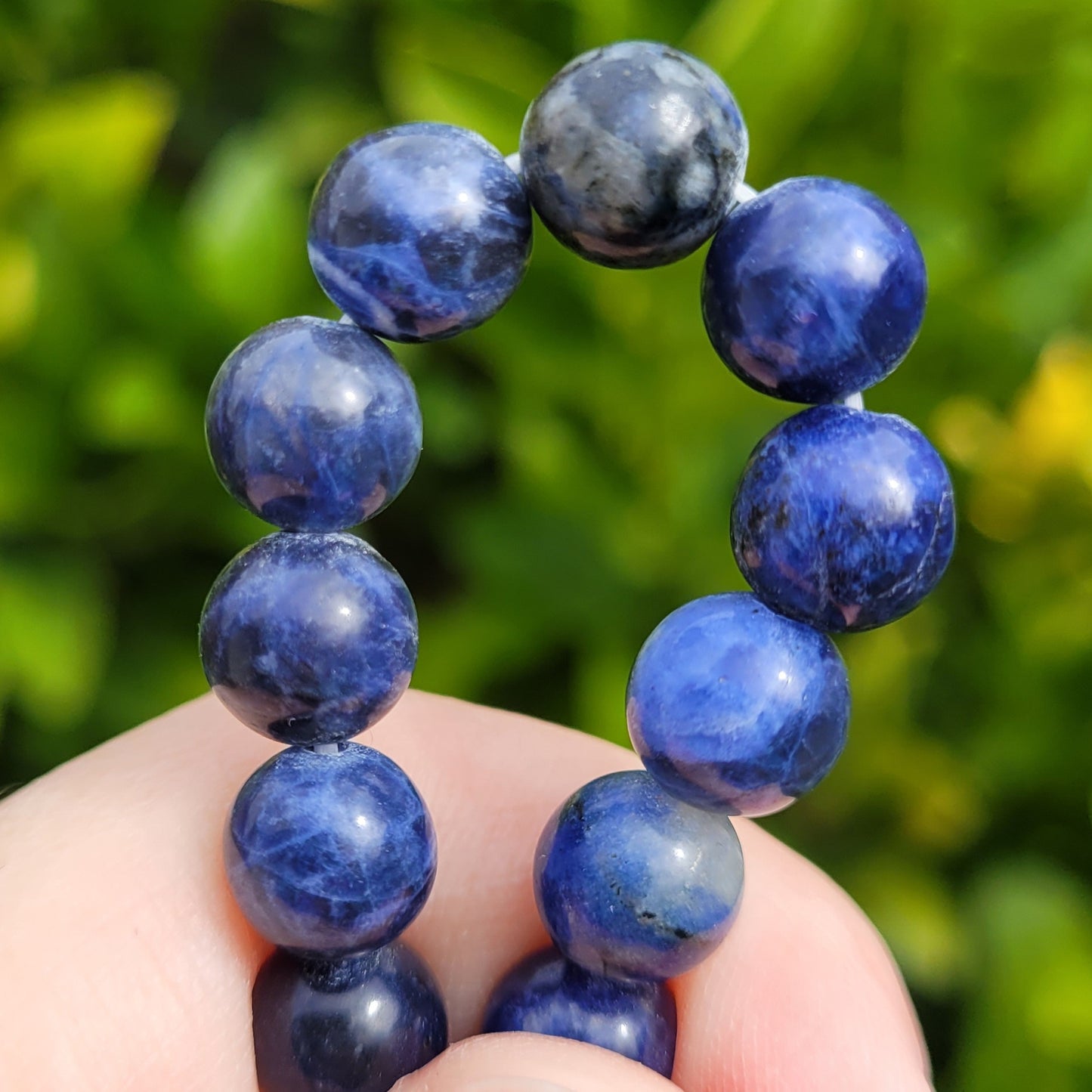 Dark blue Sodalite Round Crystal Beaded Stretch Bracelet, 8.5mmDark blue Sodalite Round Crystal Beaded Stretch Bracelet, 8.5mm