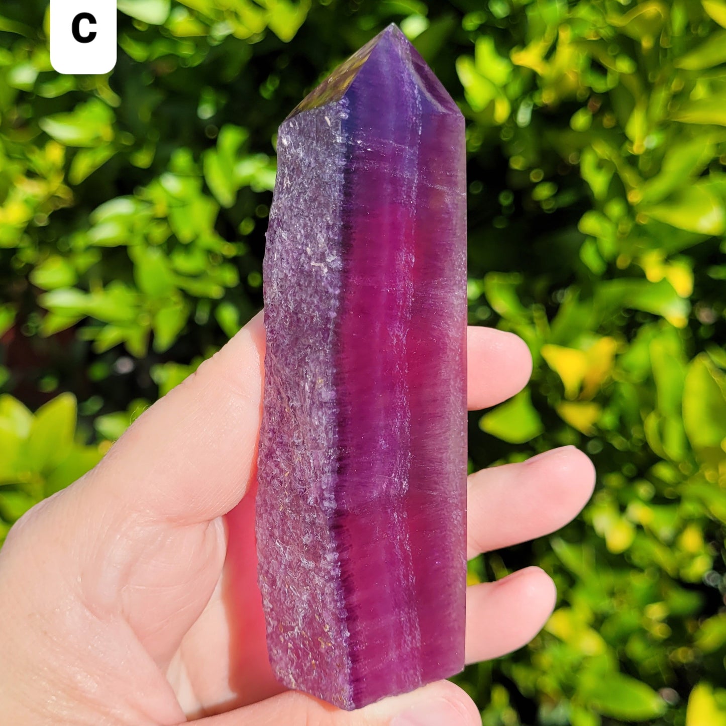 Purple Fluorite Raw Edge Crystal Towers to Choose From, 4.3" to 4.5"