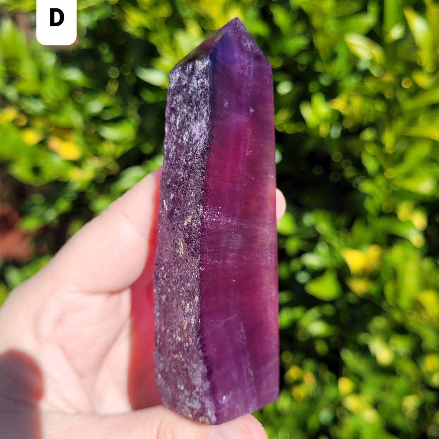 Purple Fluorite Raw Edge Crystal Towers to Choose From, 4.3" to 4.5"