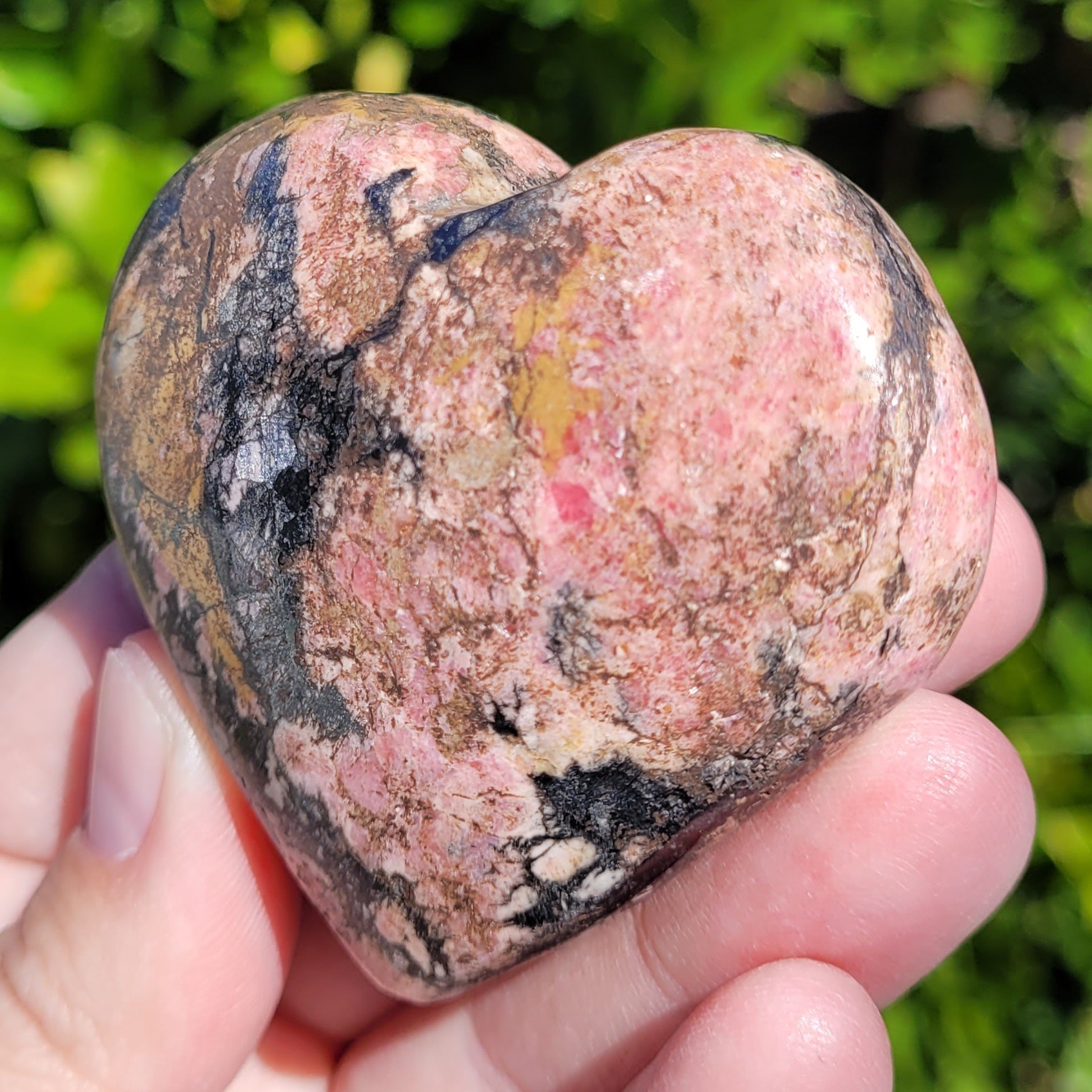 Rhodonite Heart Crystal