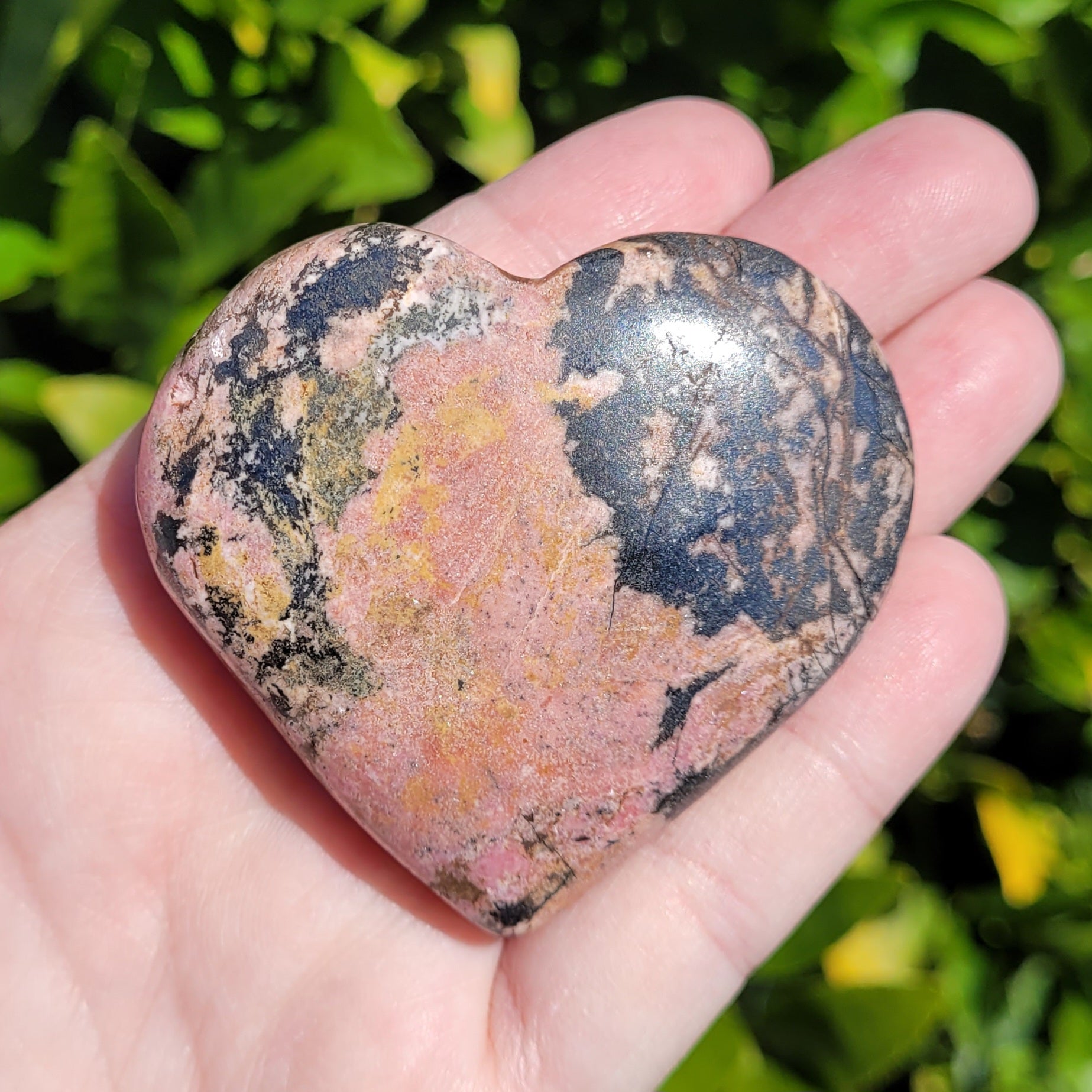 Rhodonite Heart Crystal