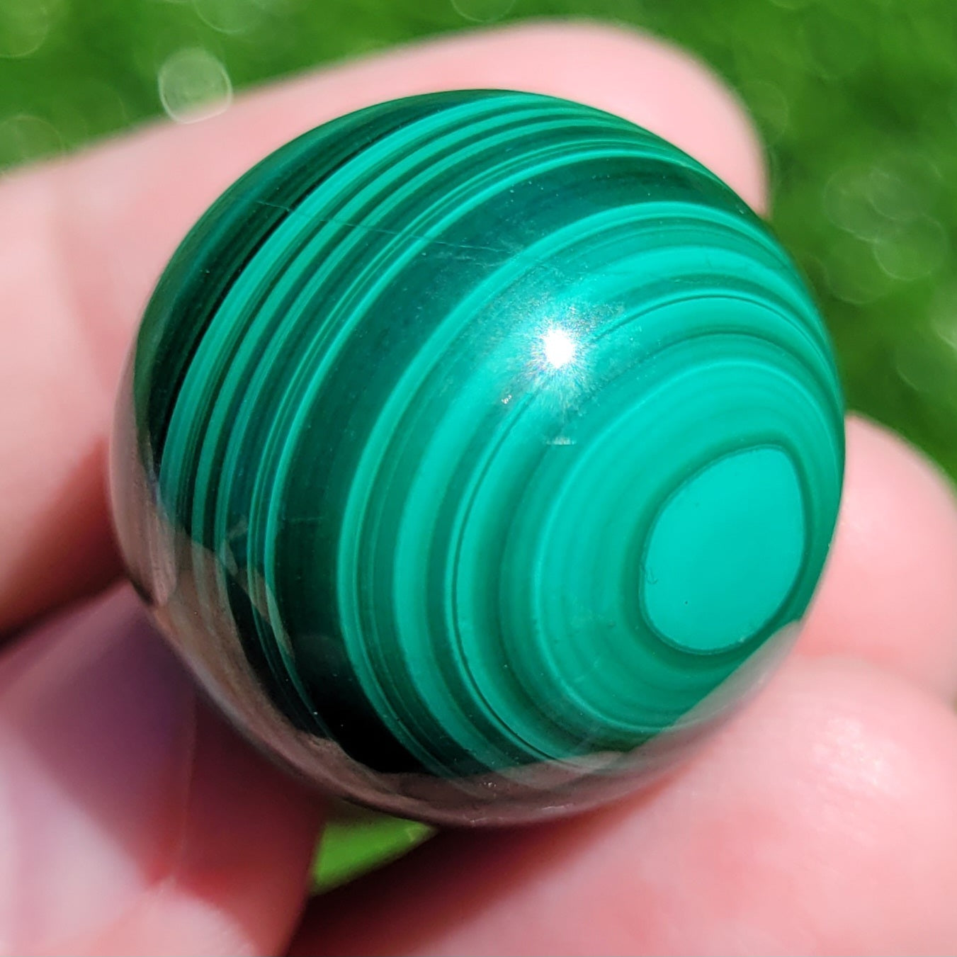 Malachite Crystal Mini Sphere, 25mm to 26mm