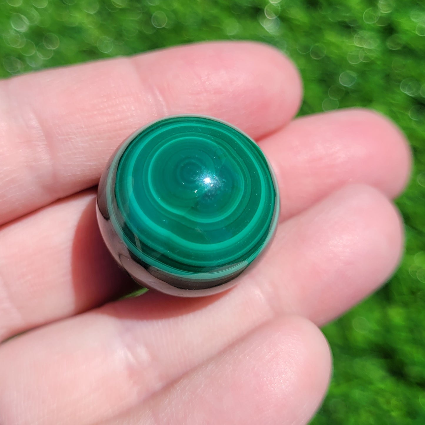 Malachite Crystal Mini Sphere, 25mm to 26mm