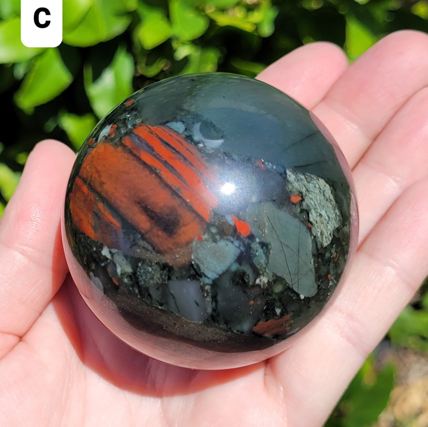 African Bloodstone Spheres to Choose From, 2.4" to 2.5"